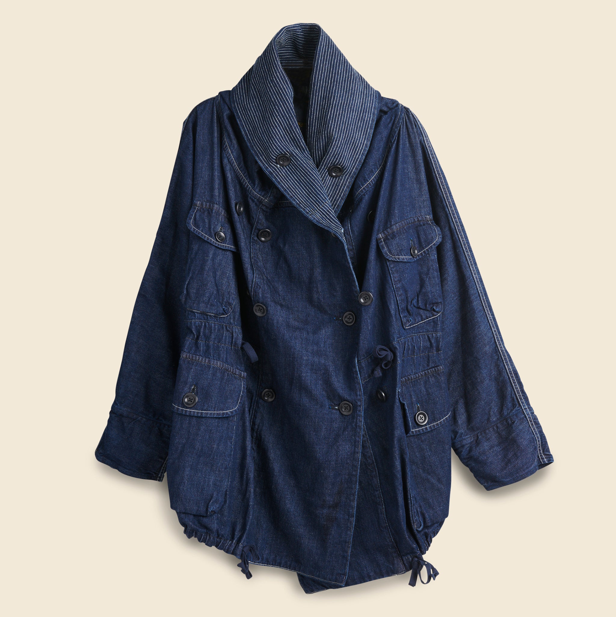 Kapital, 10 oz Denim RING Coat - Navy