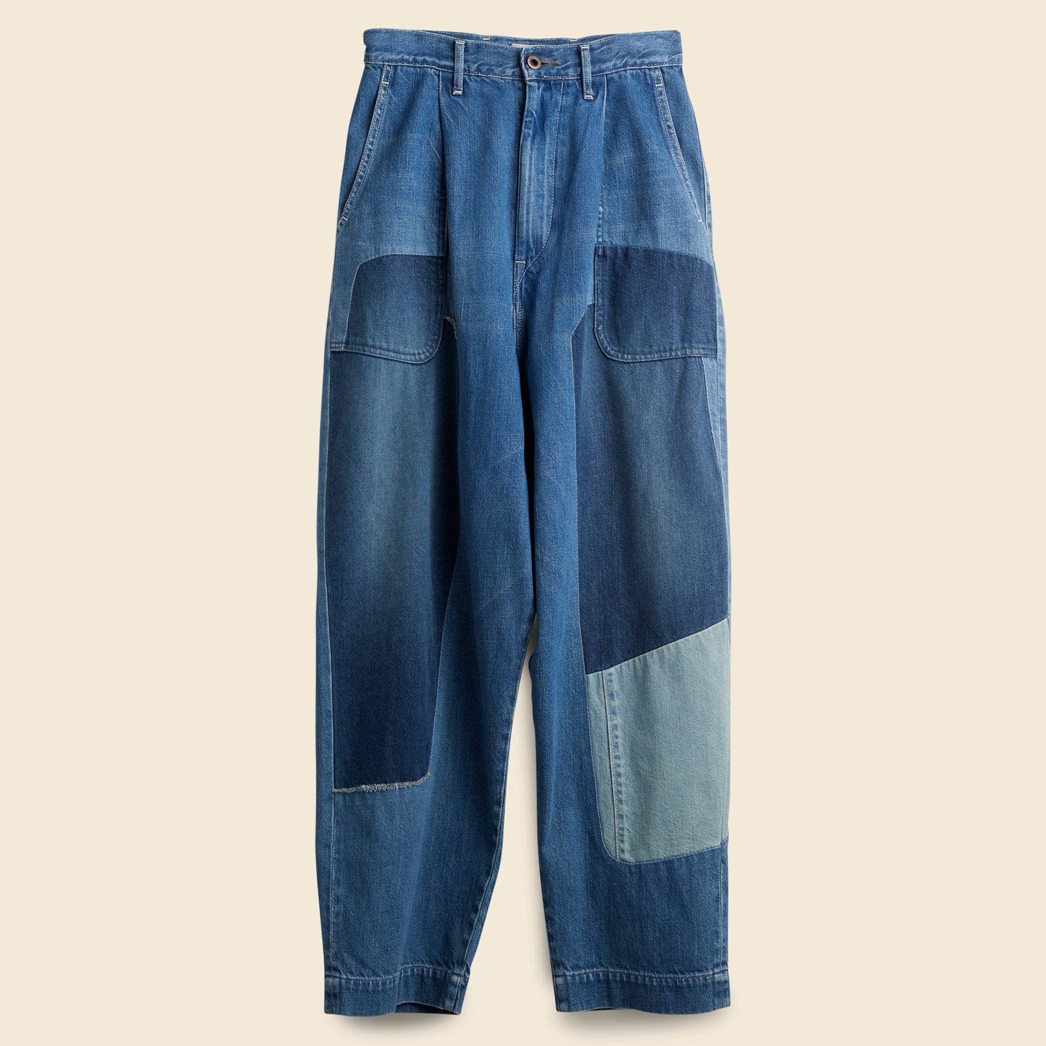 Kapital, 11.5oz Denim Mining High Waisted Dakota Pants - Indigo