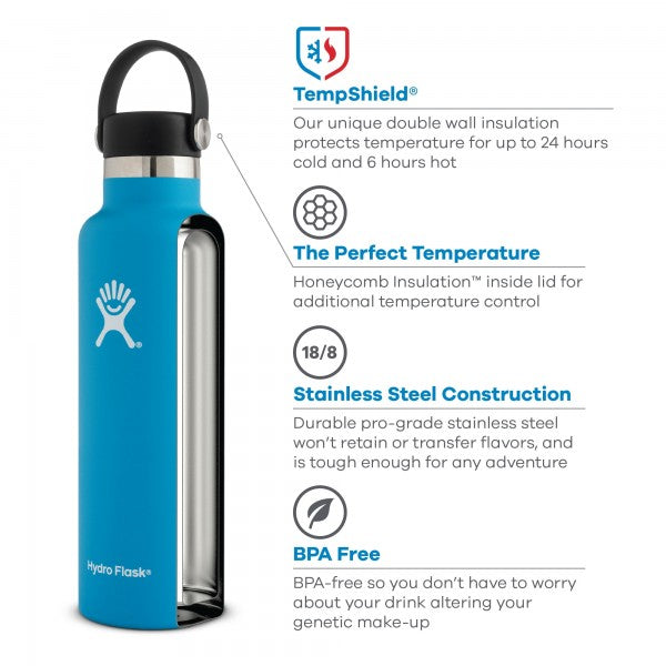 Hydro Flask, 18 oz Standard Mouth Insulated  - Stone