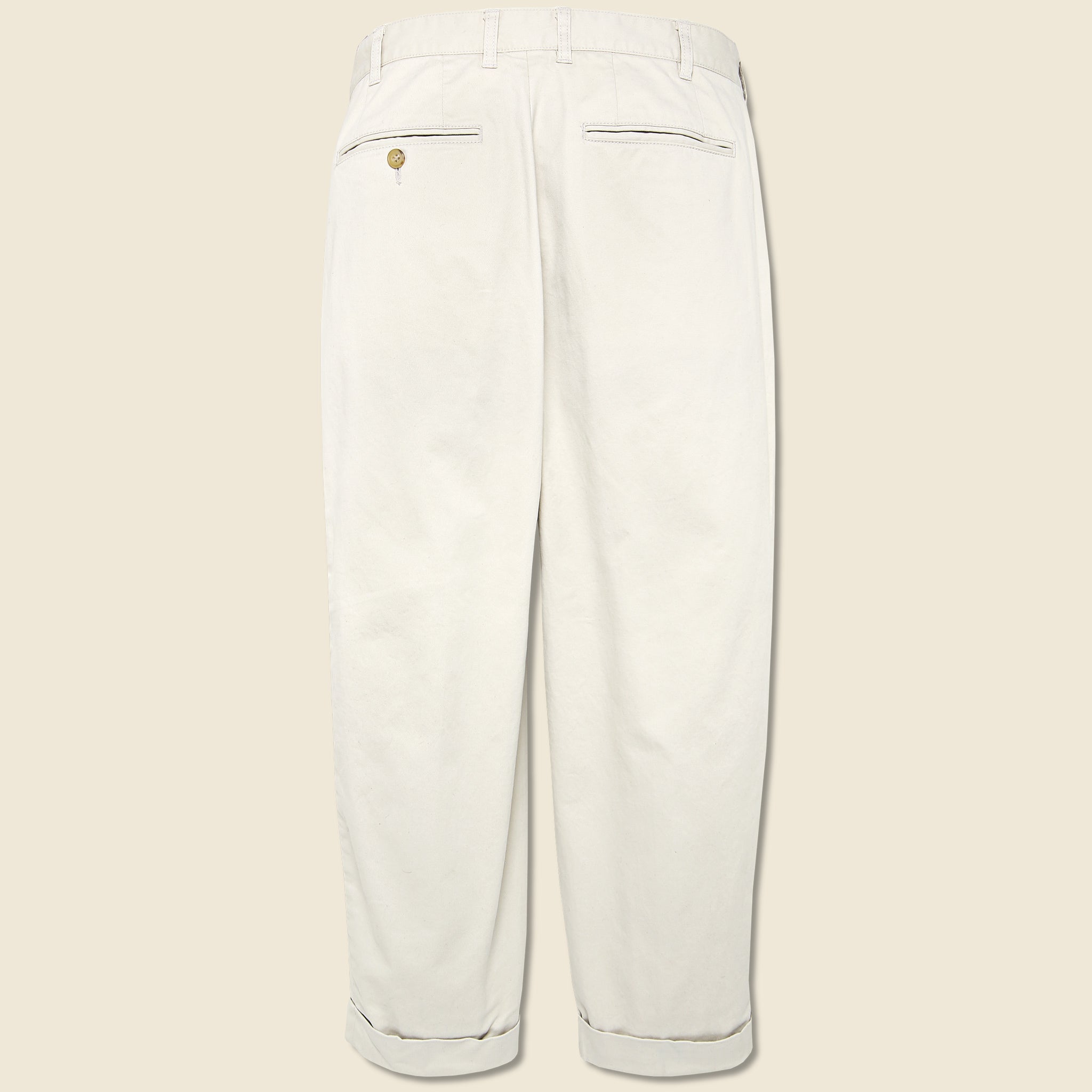 BEAMS+, 2 Pleats Twill Pant - Cement