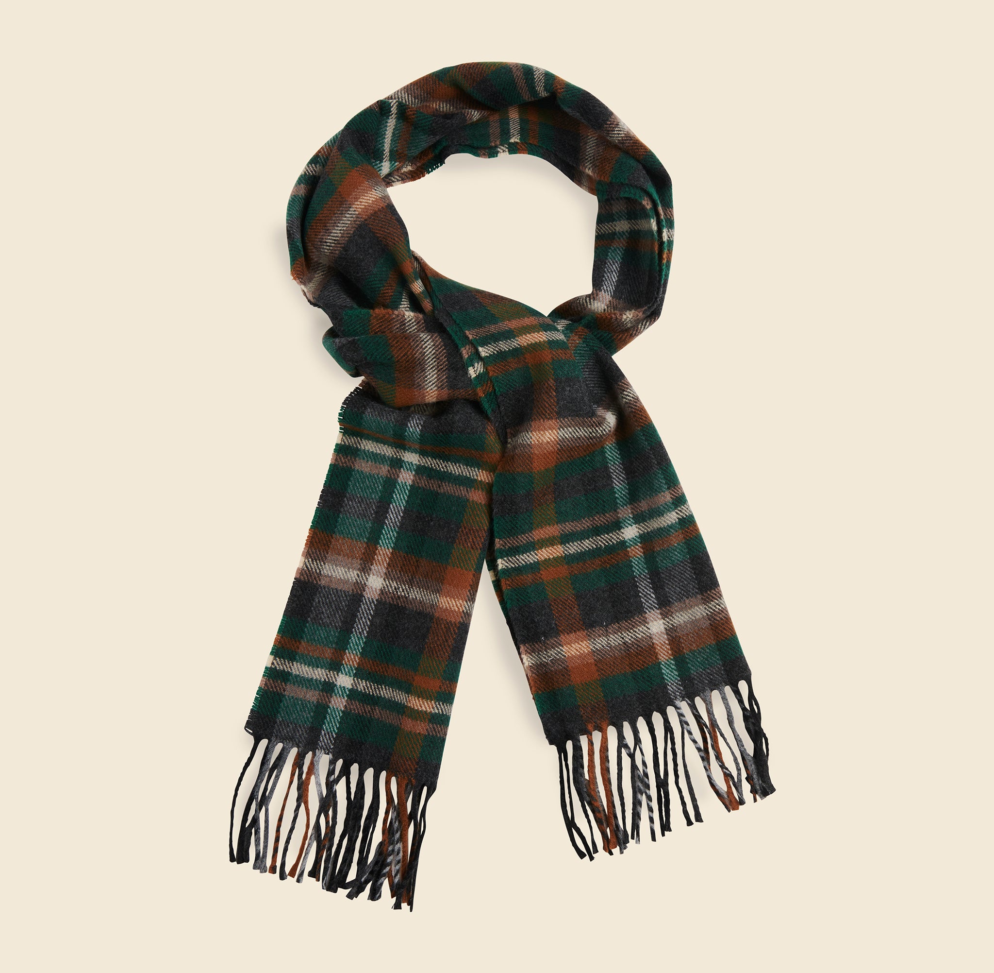 Universal Works, 2-Ply Check Scarf - Green