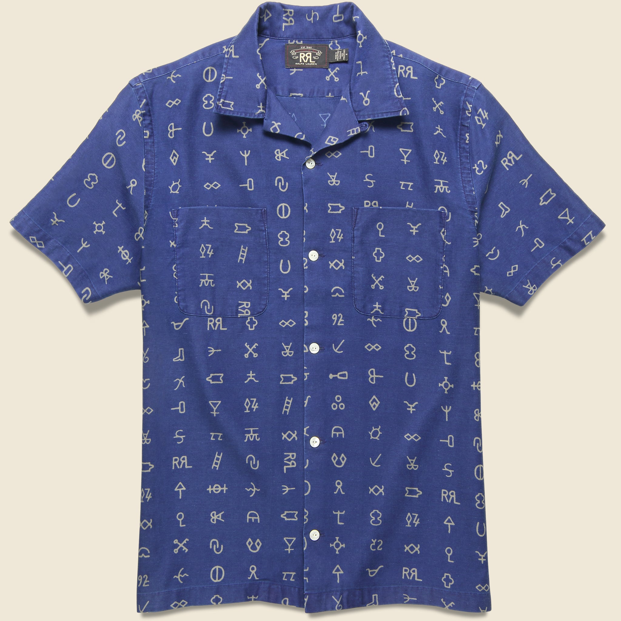 RRL, 2 Pocket Ranch Brand Camp Shirt - Dark Indigo