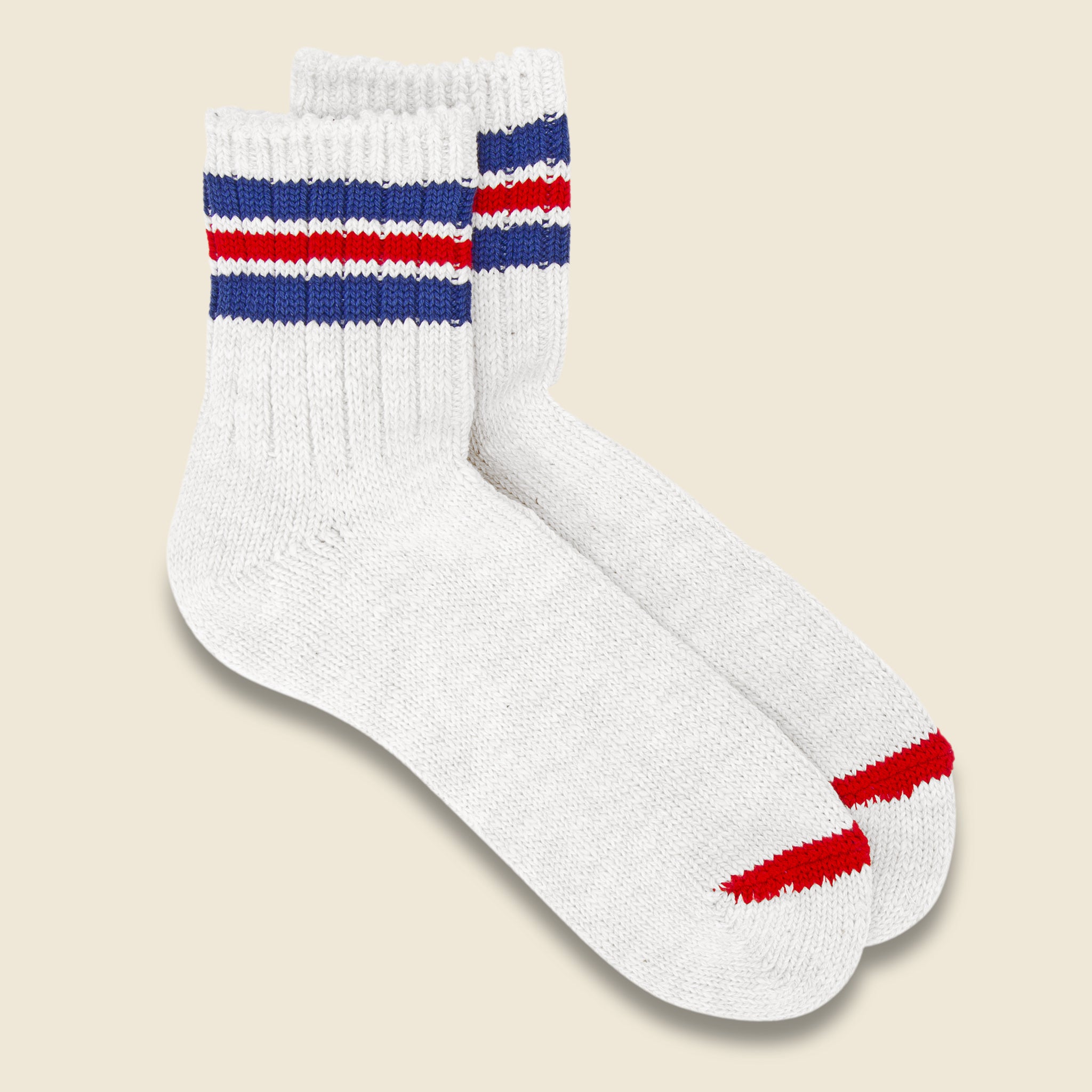 Anonymous Ism, 3-Line Slub Sock - Off White