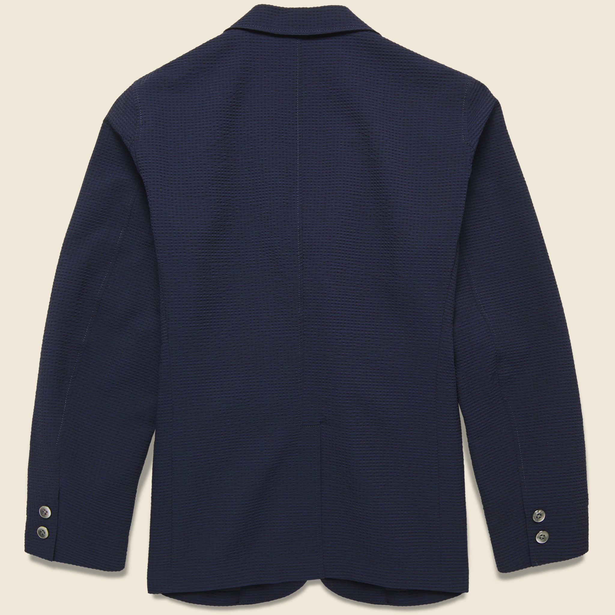 BEAMS+, 3B Seersucker Sport Jacket - Navy