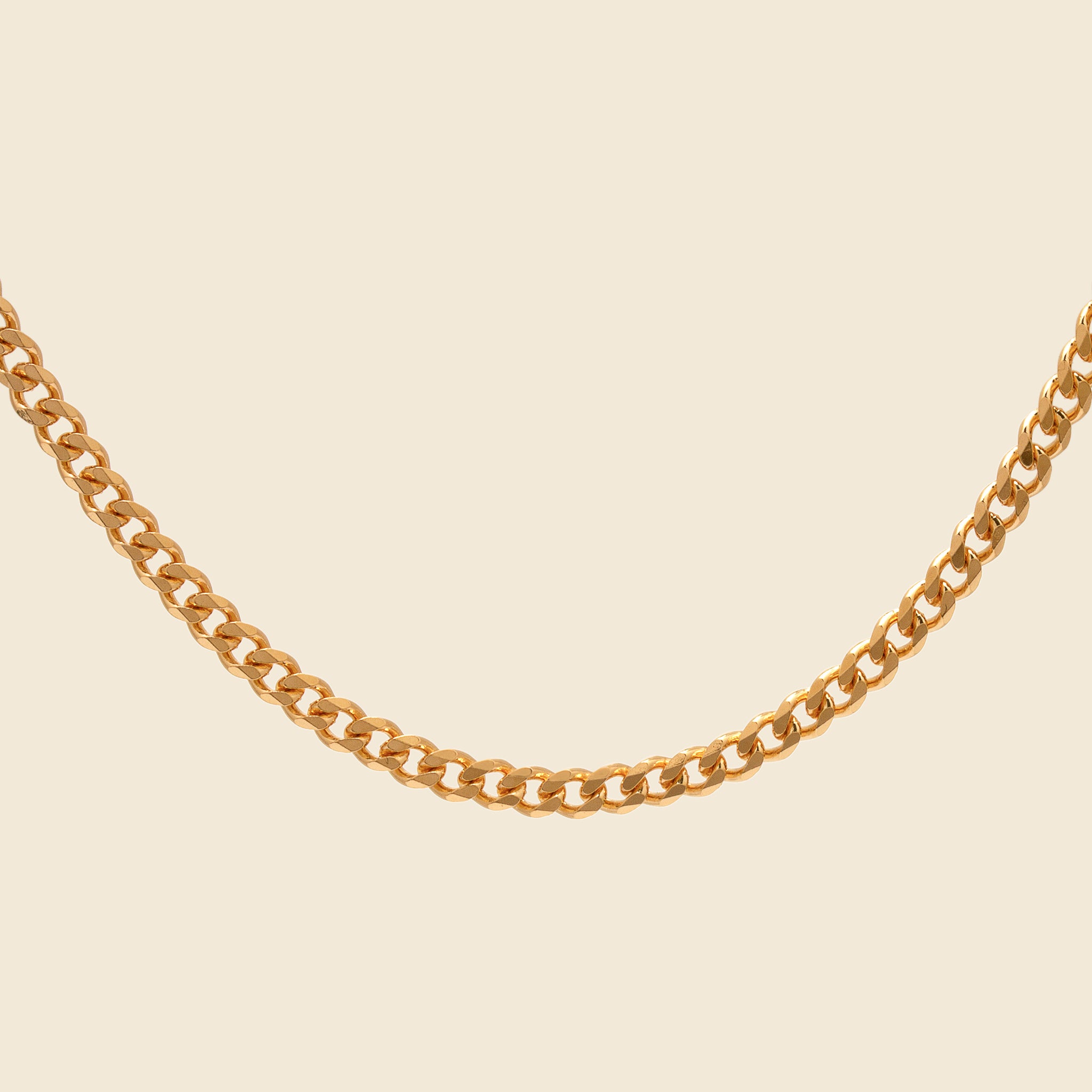 Miansai, 3mm Cuban Chain Necklace - Gold Vermeil