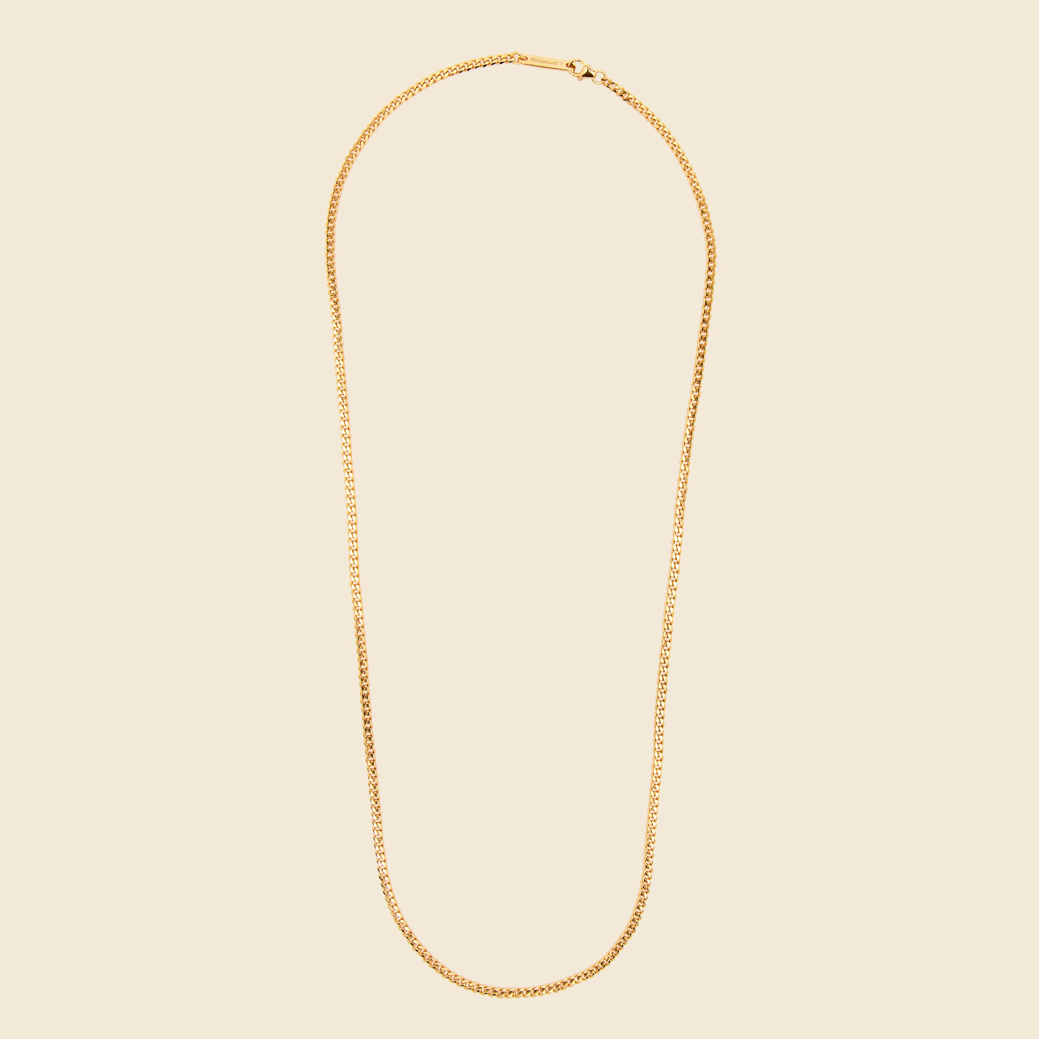 Miansai, 3mm Cuban Chain Necklace - Gold Vermeil