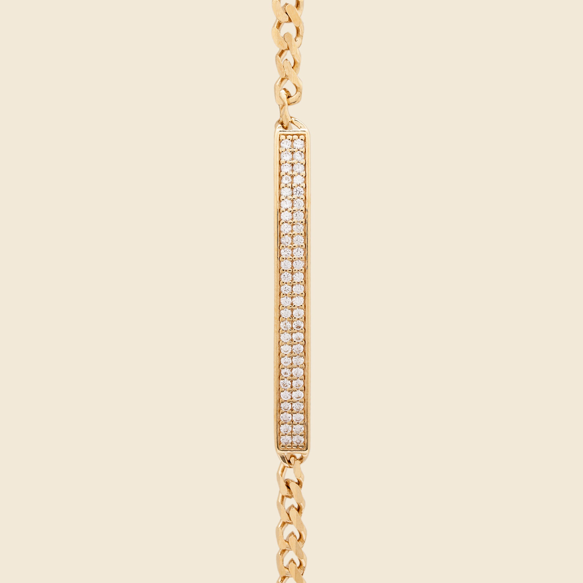 Miansai, 3mm ID Chain Bracelet - Gold/Pave