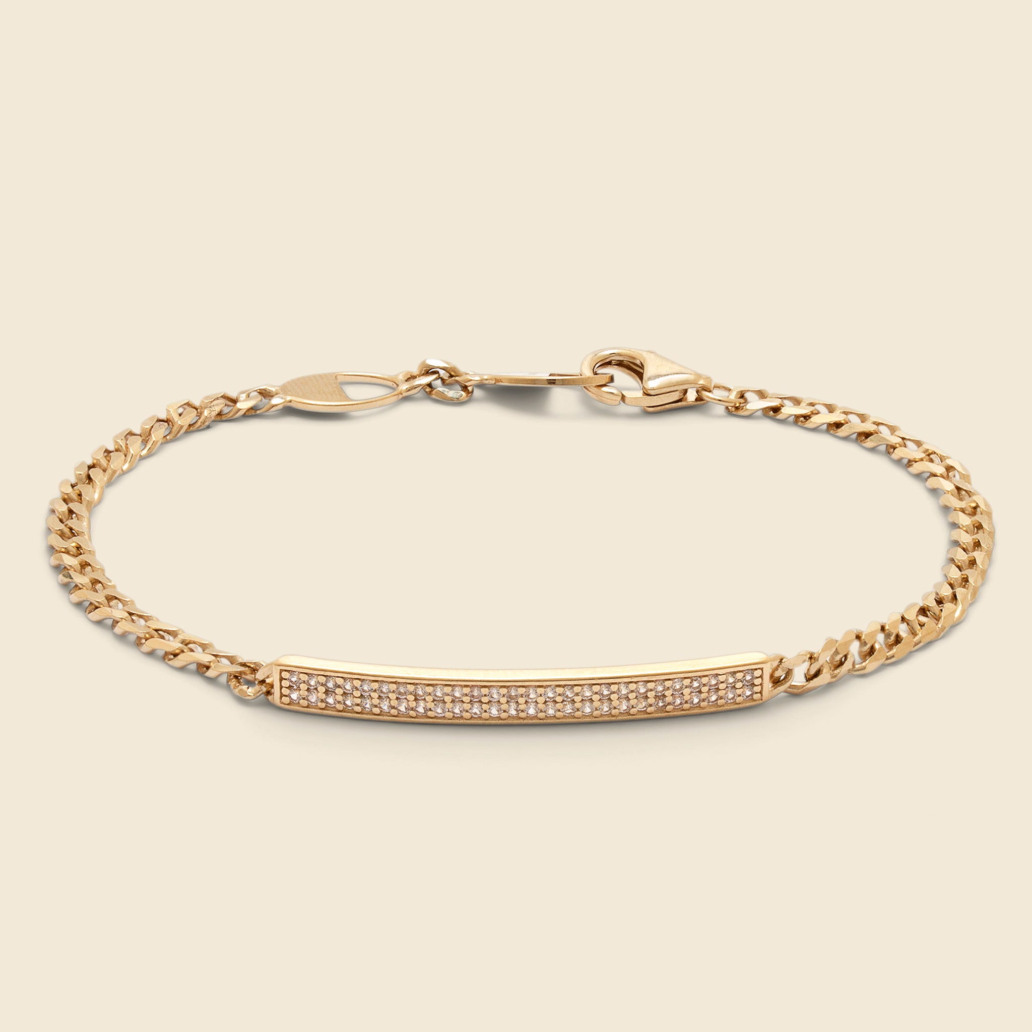 Miansai, 3mm ID Chain Bracelet - Gold/Pave