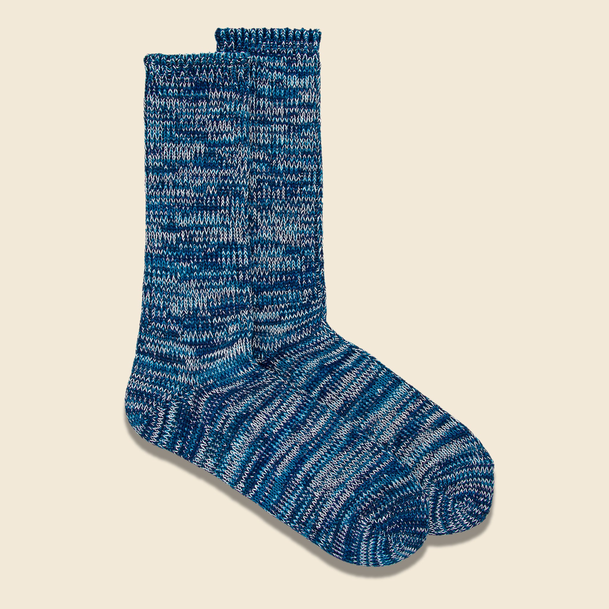 Anonymous Ism, 5 Color Mix Crew Sock - Dark Navy