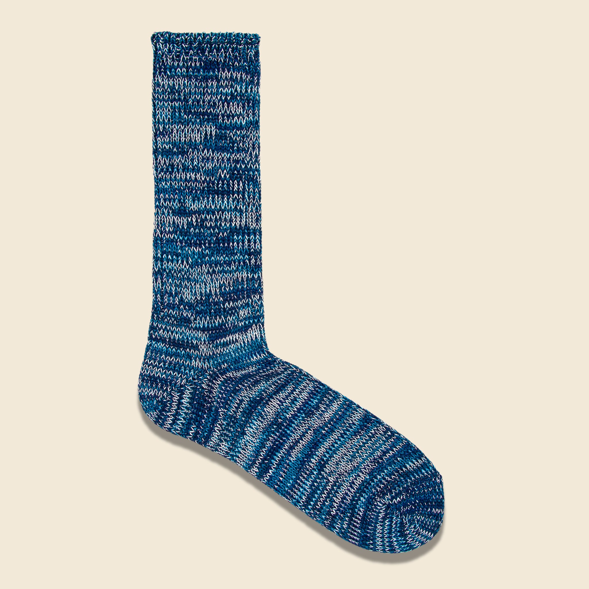 Anonymous Ism, 5 Color Mix Crew Sock - Dark Navy