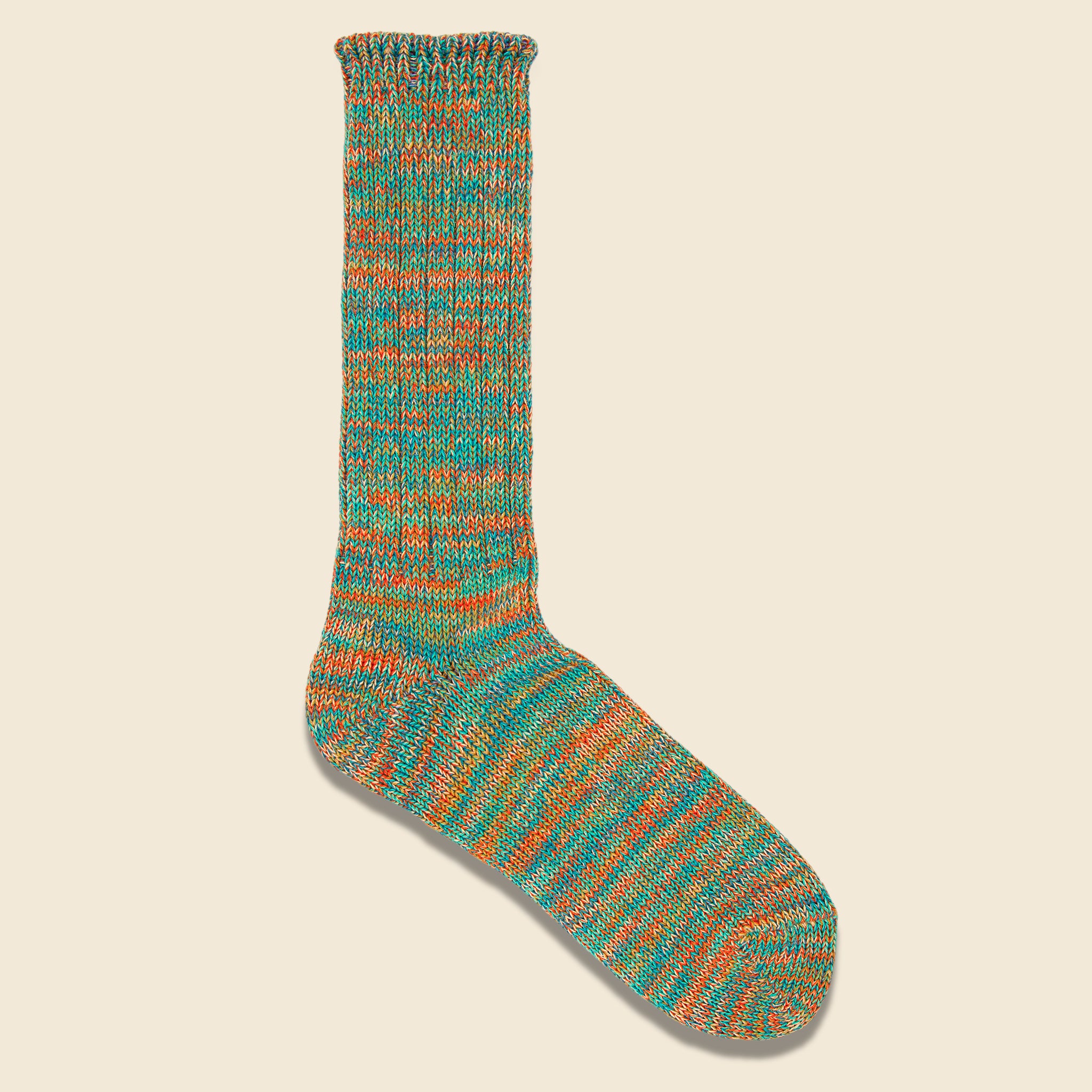 Anonymous Ism, 5 Color Mix Crew Sock - Mint