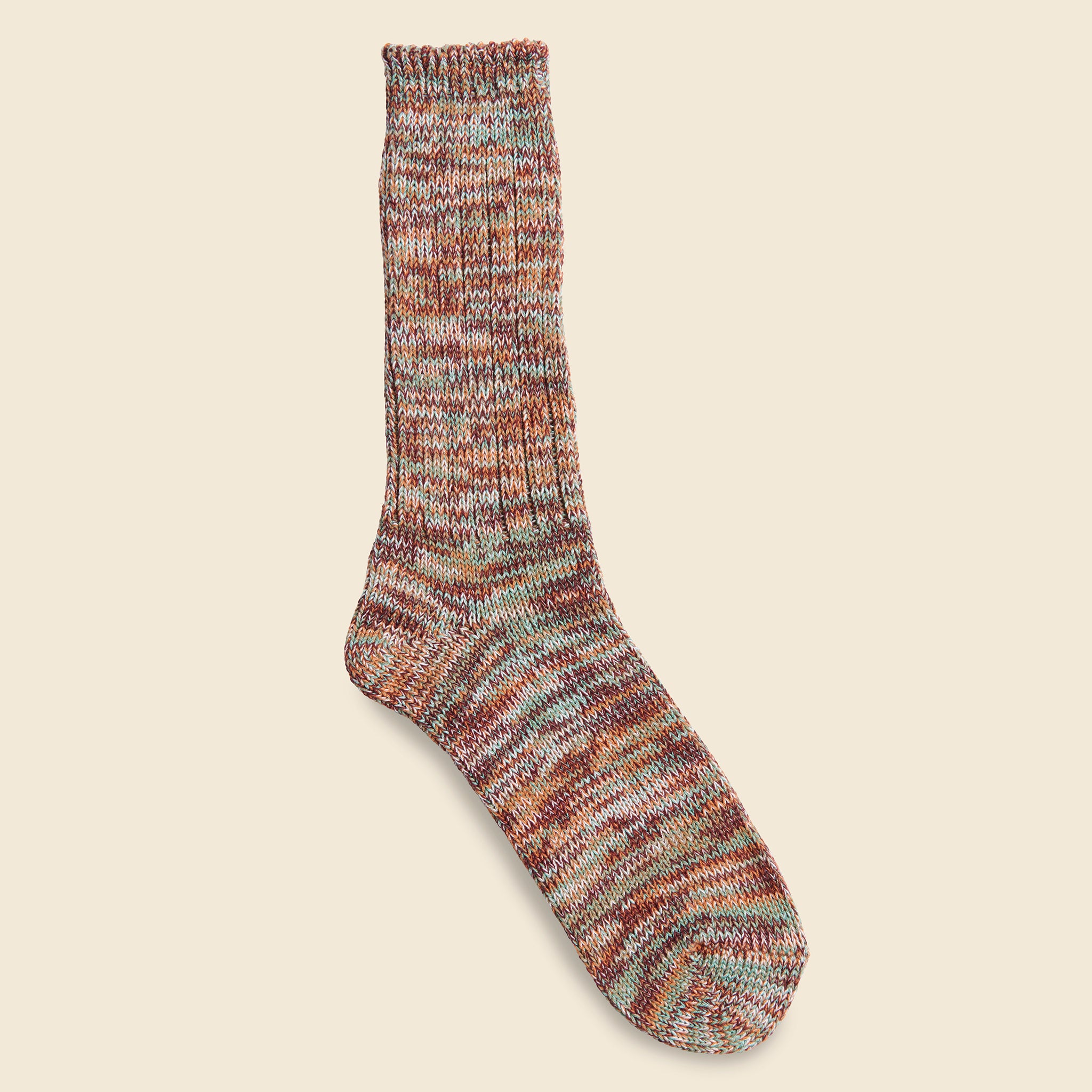 Anonymous Ism, 5 Color Mix Crew Sock - Wine