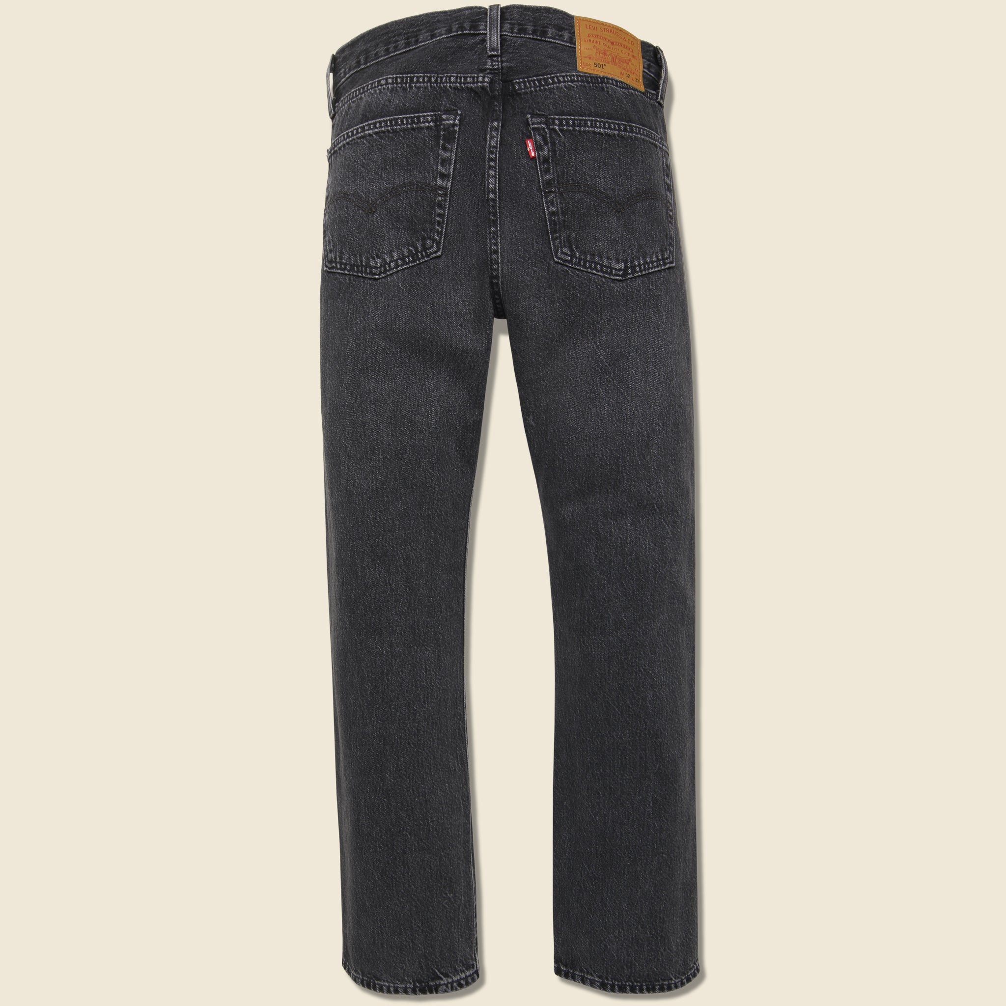 Levis Premium, 501 Straight Jean - Worn in Black