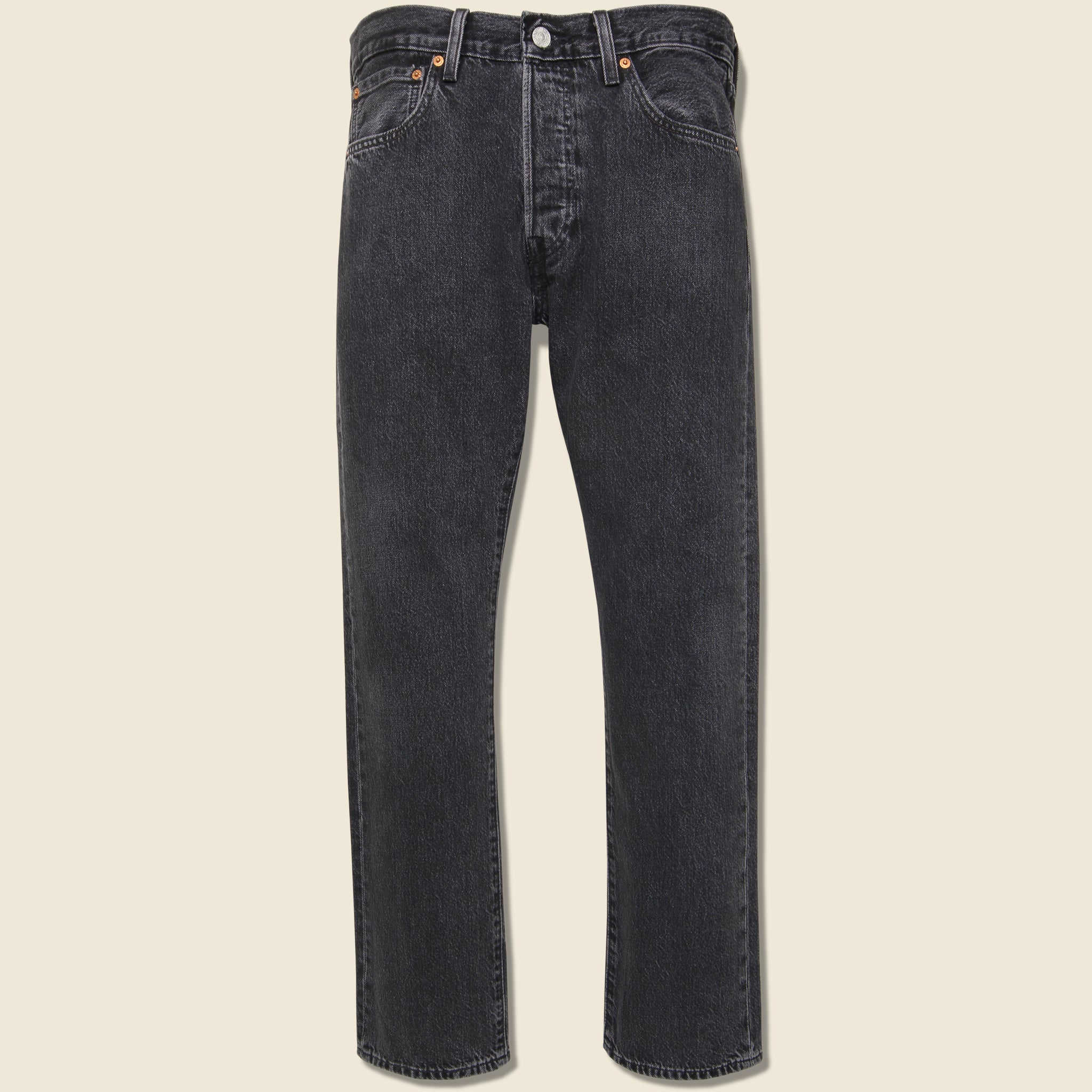 Levis Premium, 501 Straight Jean - Worn in Black