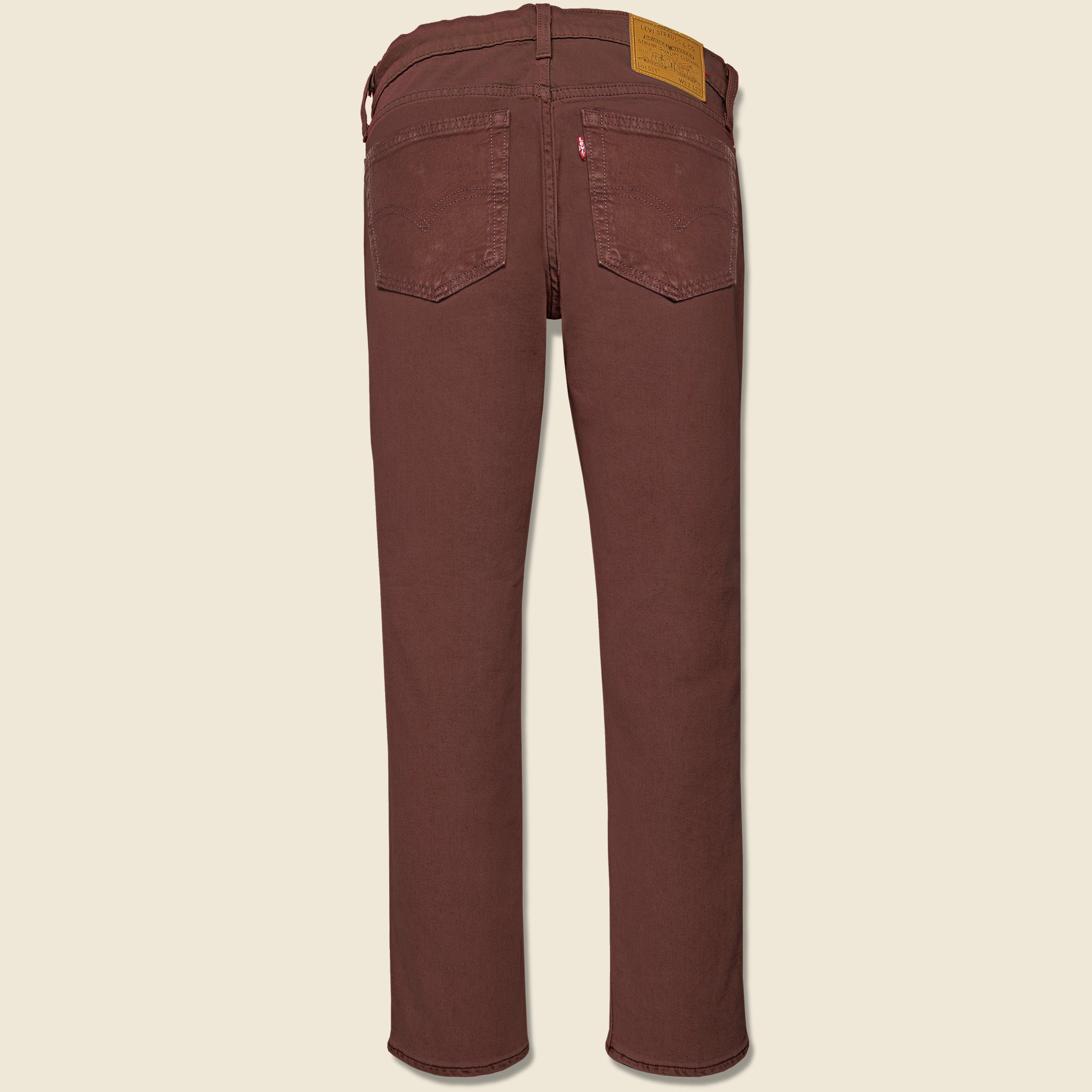 Levis Premium, 511 Slim Color Jean - Higher Ground (Burgundy)