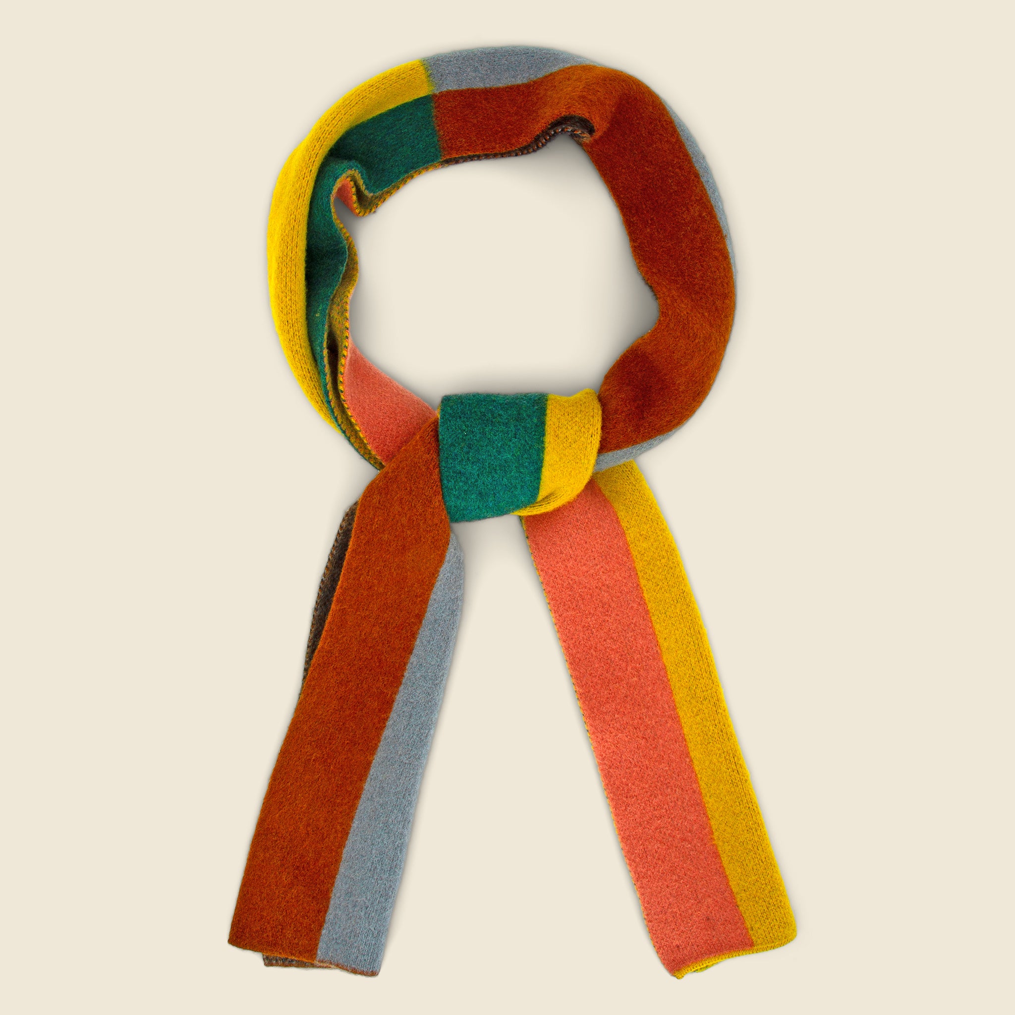 Jo Gordon, 6 Color Vertical Stripe Scarf - Multi