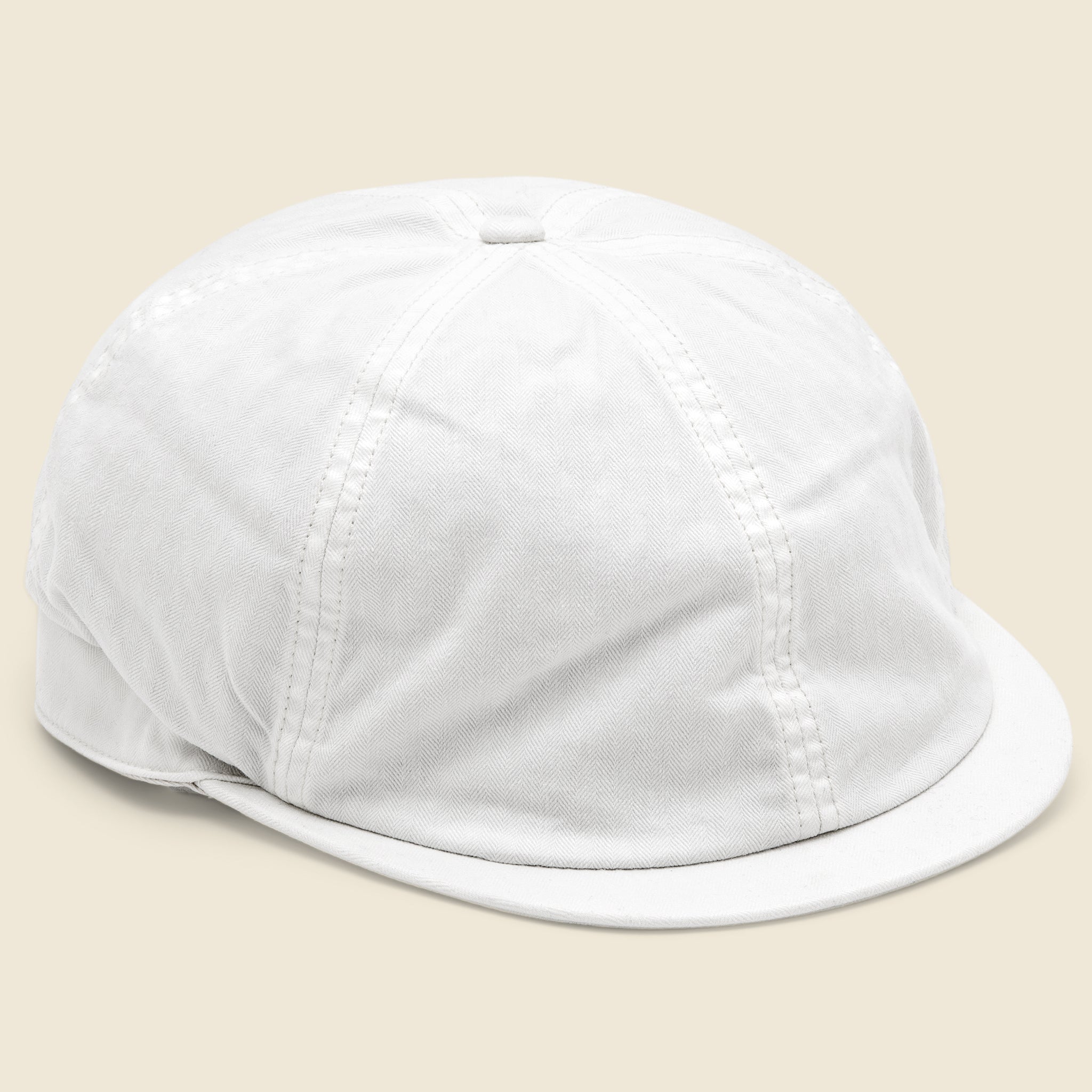 RRL, 6 Panel Newsboy Cap - Antique White