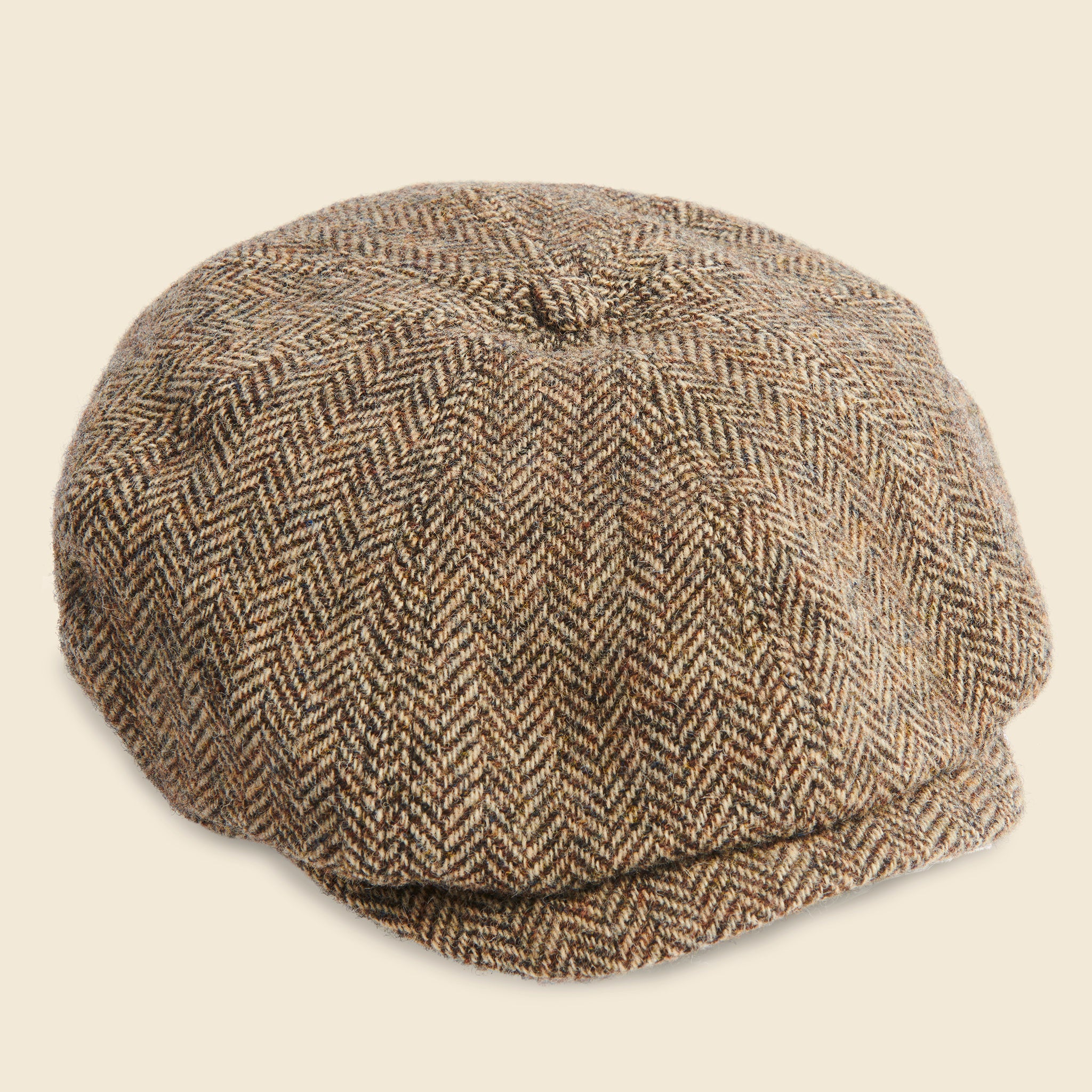 RRL, 8 Panel Newsboy - Black/Tan Multi