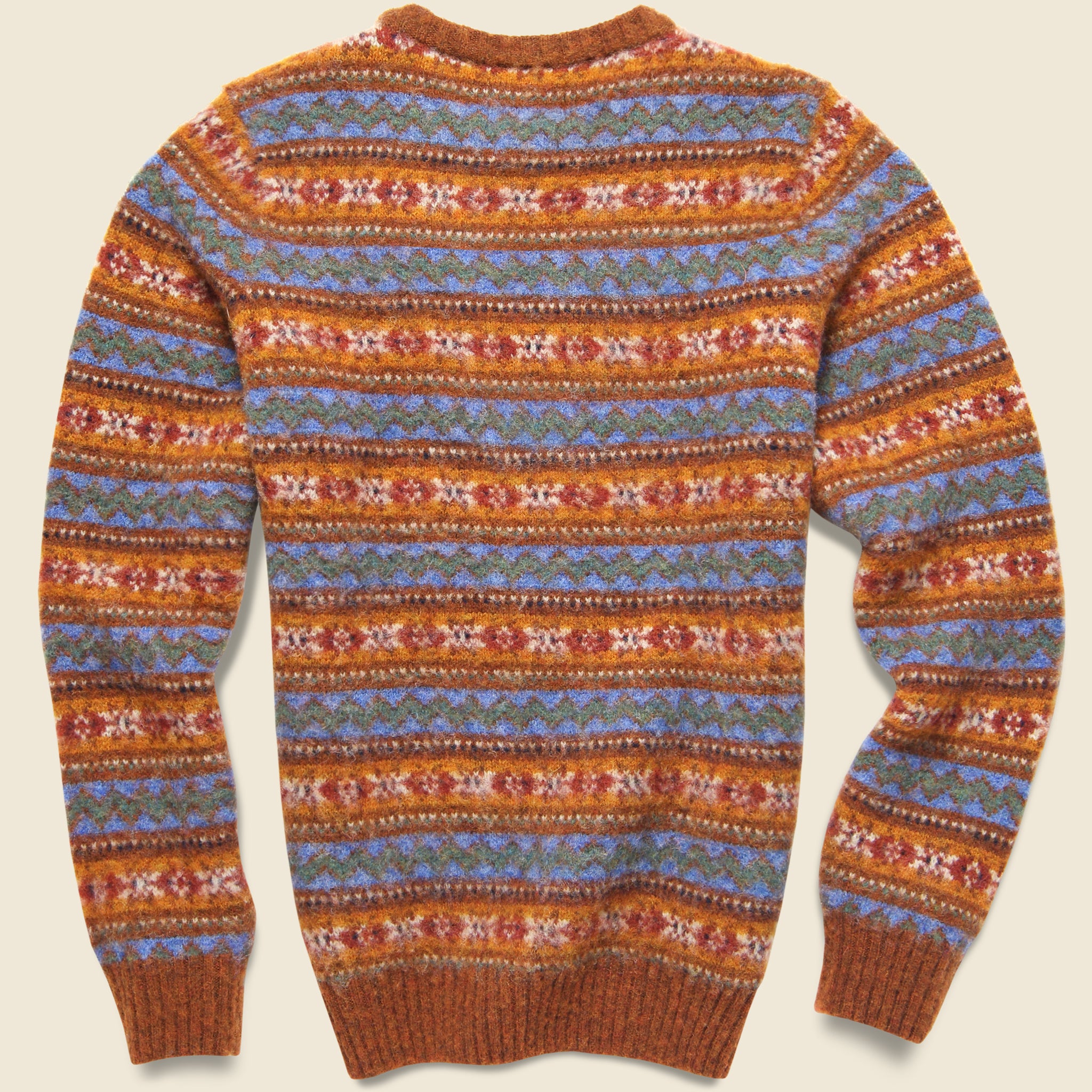 Howlin, A Day In The Wool Fairisle Crew Sweater - Rustic