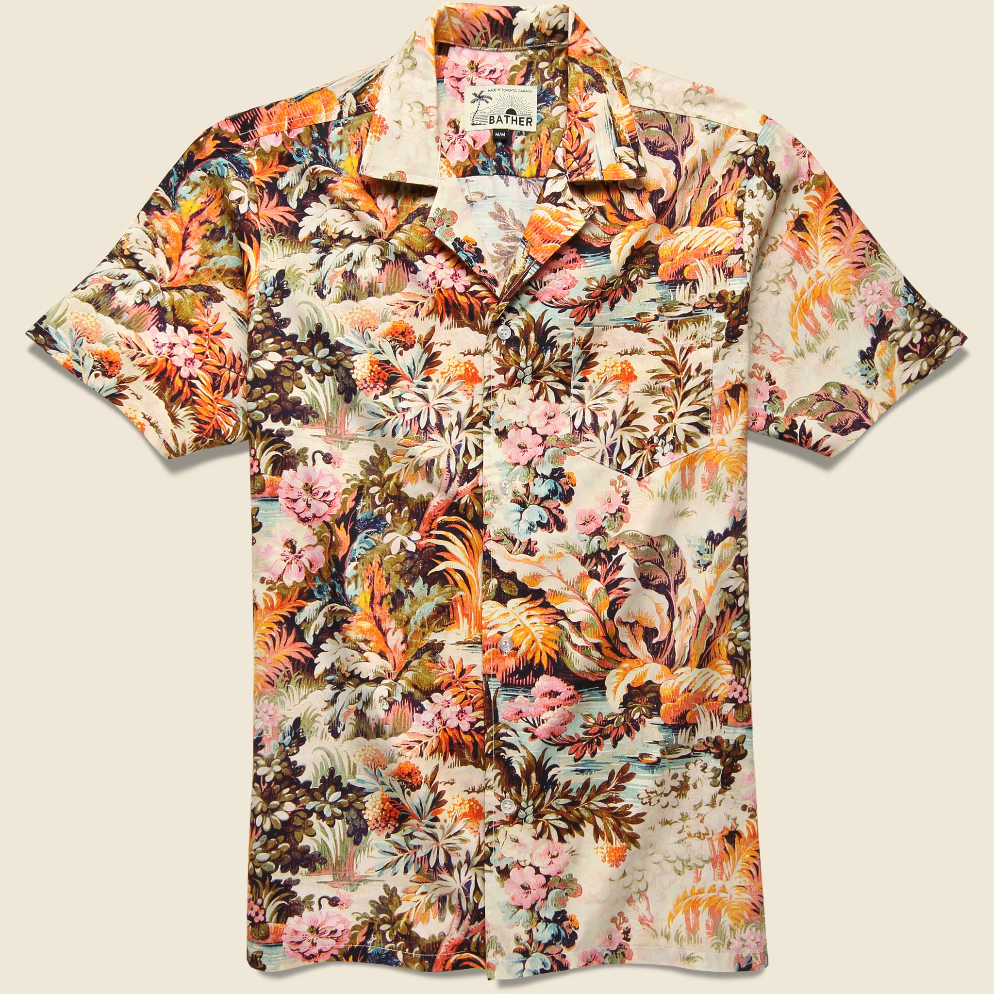 Bather, Acid Forest Button Up Shirt - Multi