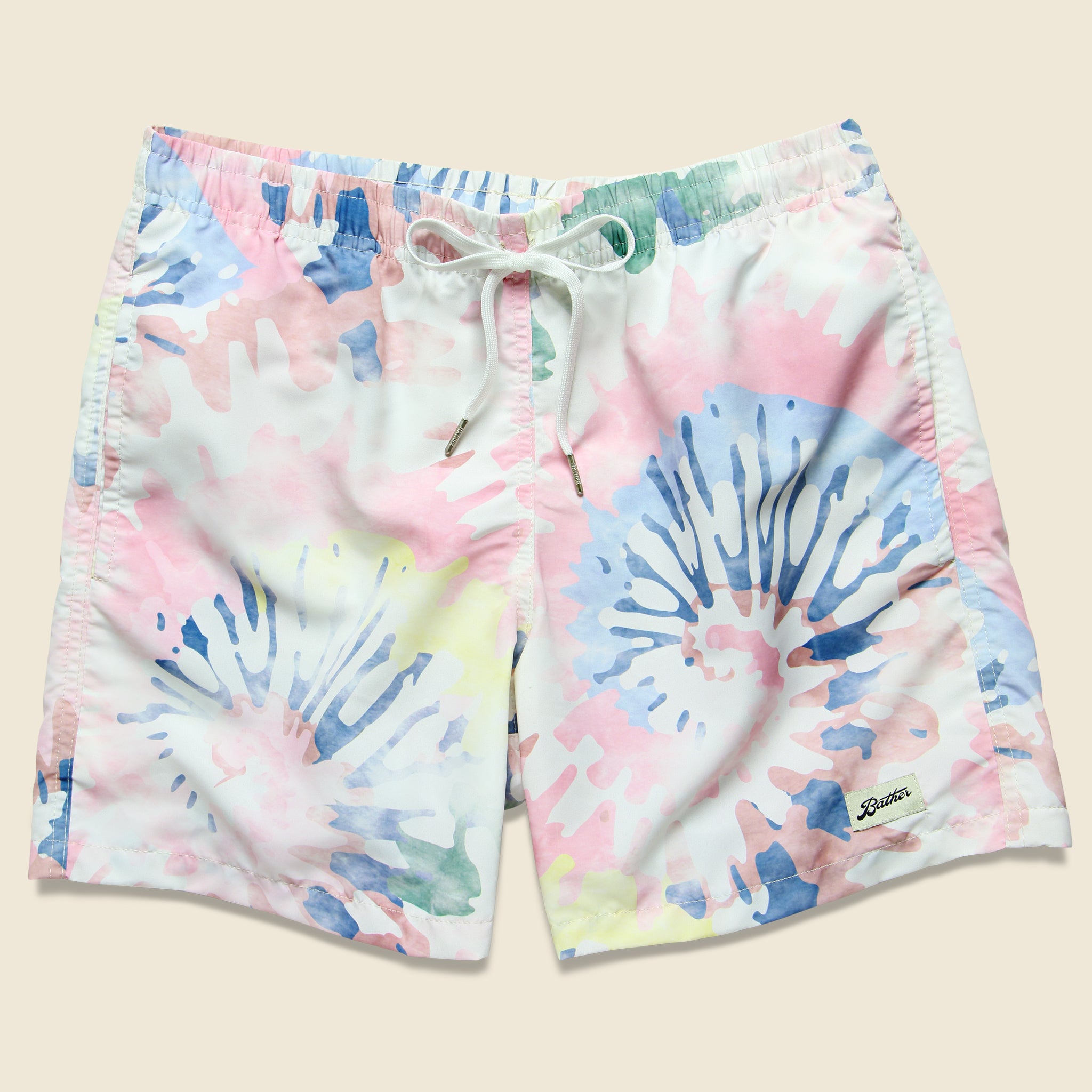 Bather Trunk Co., Acid Tie Dye Swim Trunk - Blue