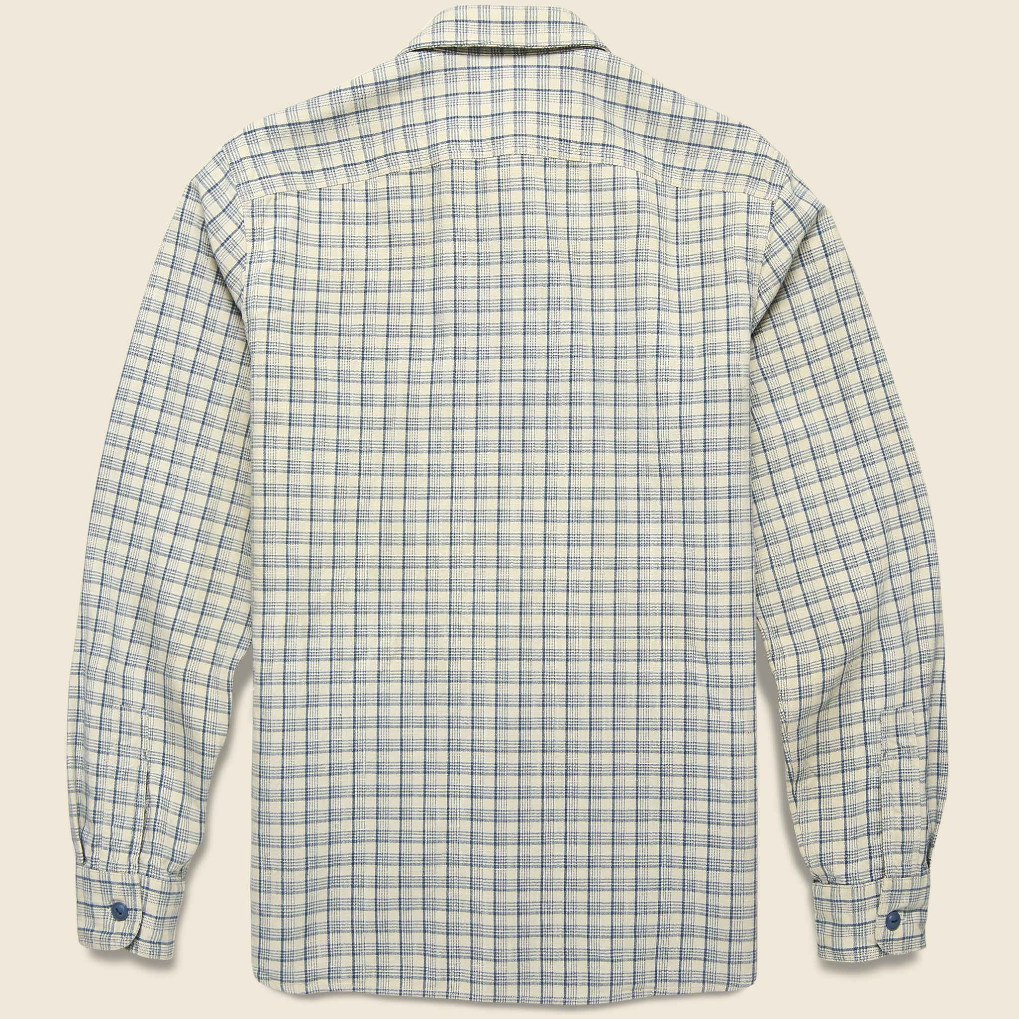 RRL, Alaska Workshirt - Cream/Blue Plaid