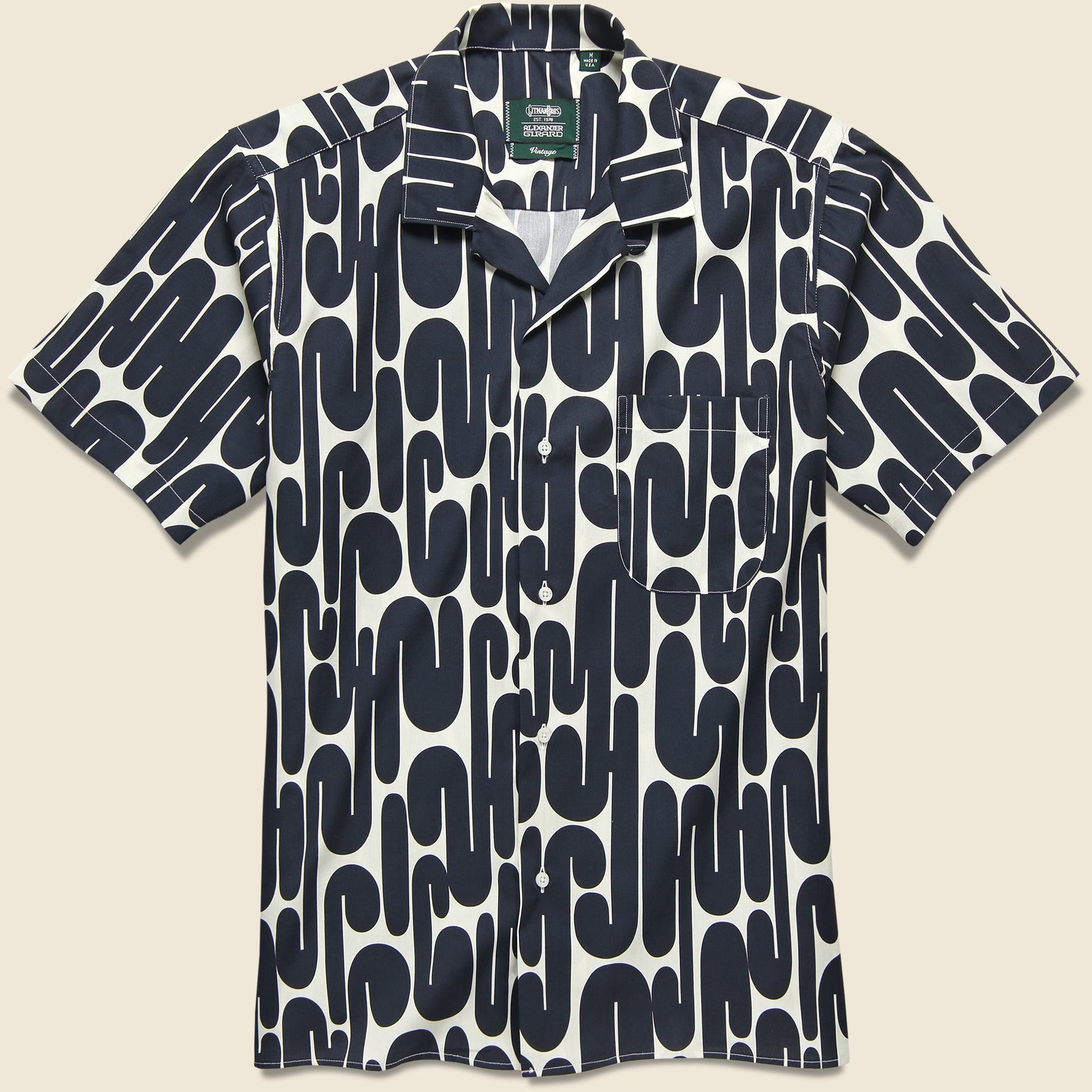 Gitman Vintage, Alexander Girard January Camp Shirt - Black/White