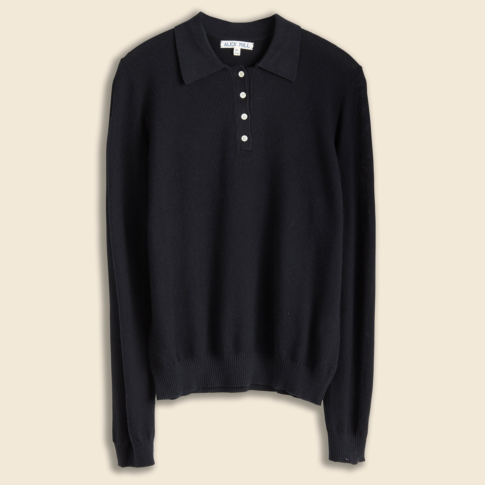 Alex Mill, Alice Polo Sweater - Black