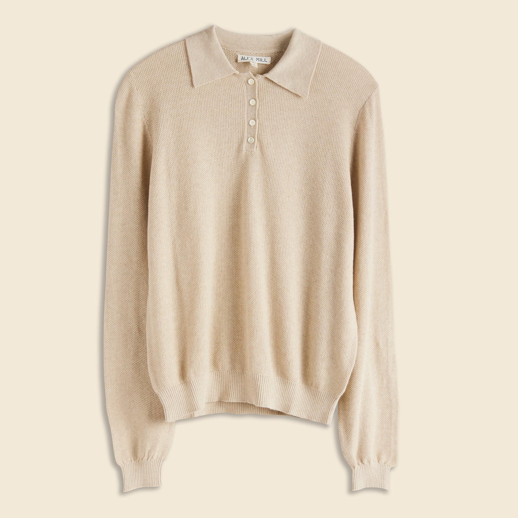 Alex Mill, Alice Polo Sweater - Driftwood