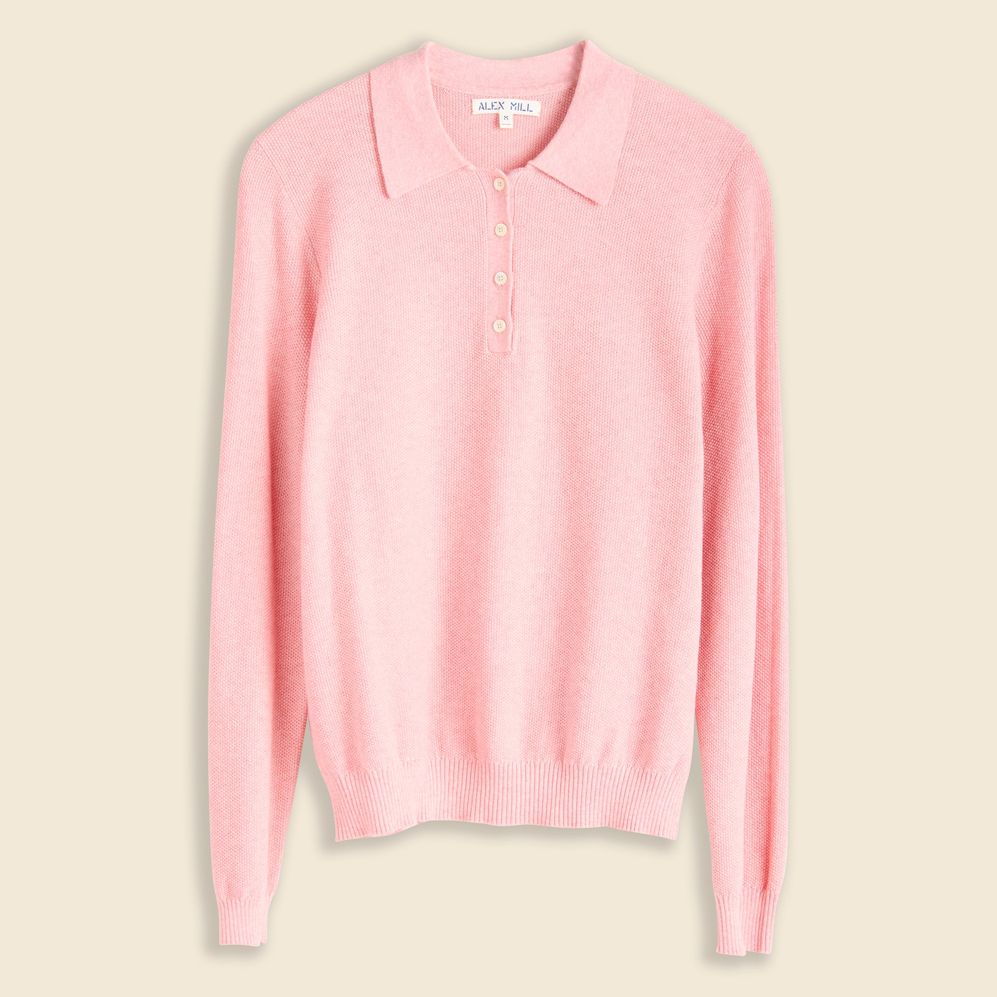 Alex Mill, Alice Polo Sweater - Powder Pinky