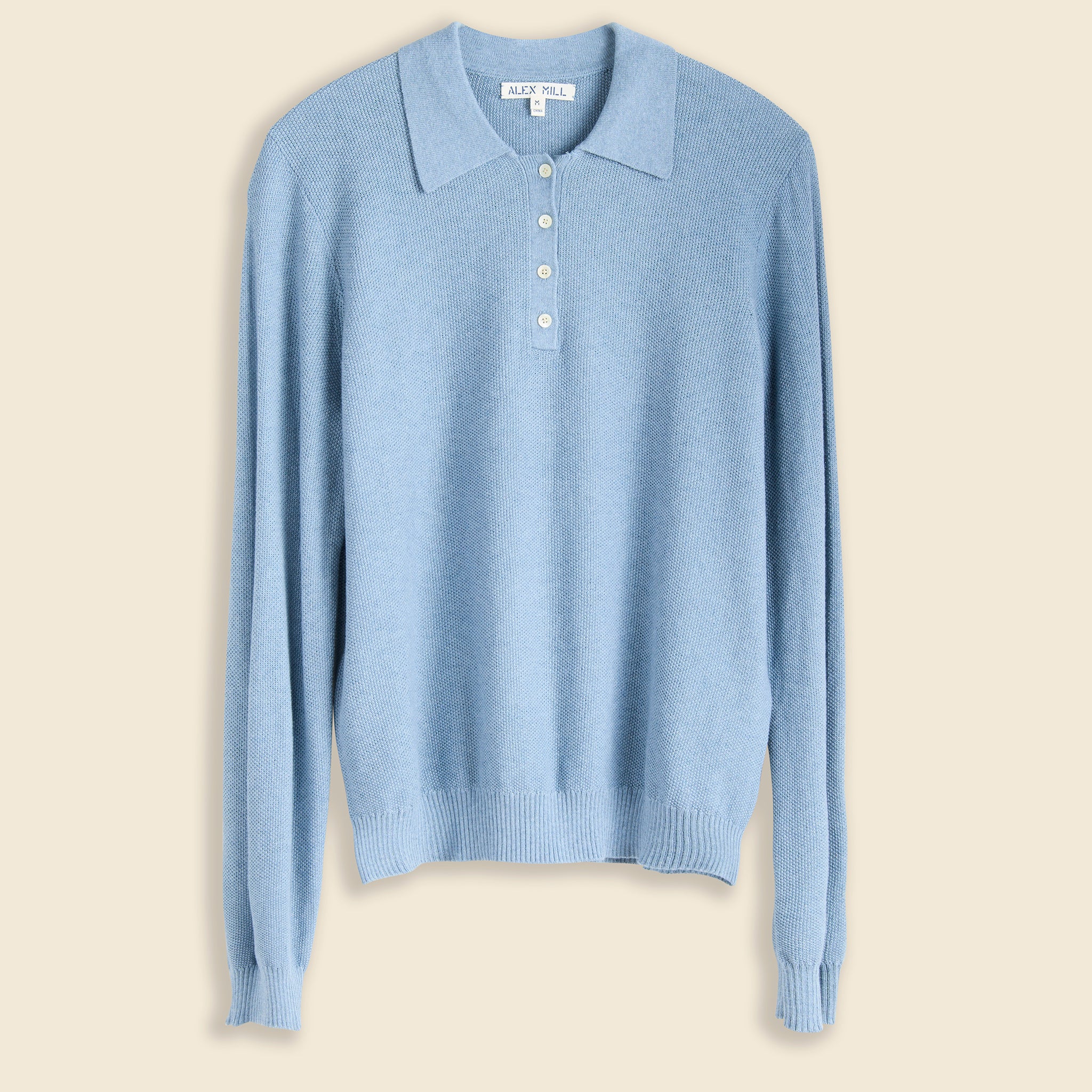 Alex Mill, Alice Polo Sweater - Washed Indigo