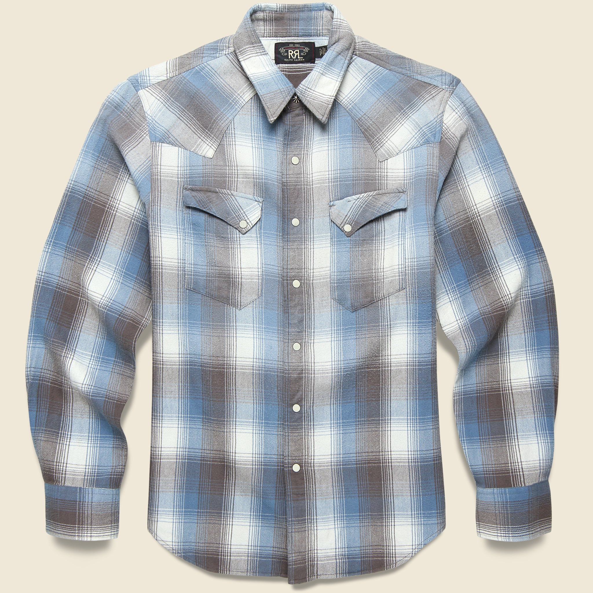 RRL, Allen Western Shirt - Blue Multi