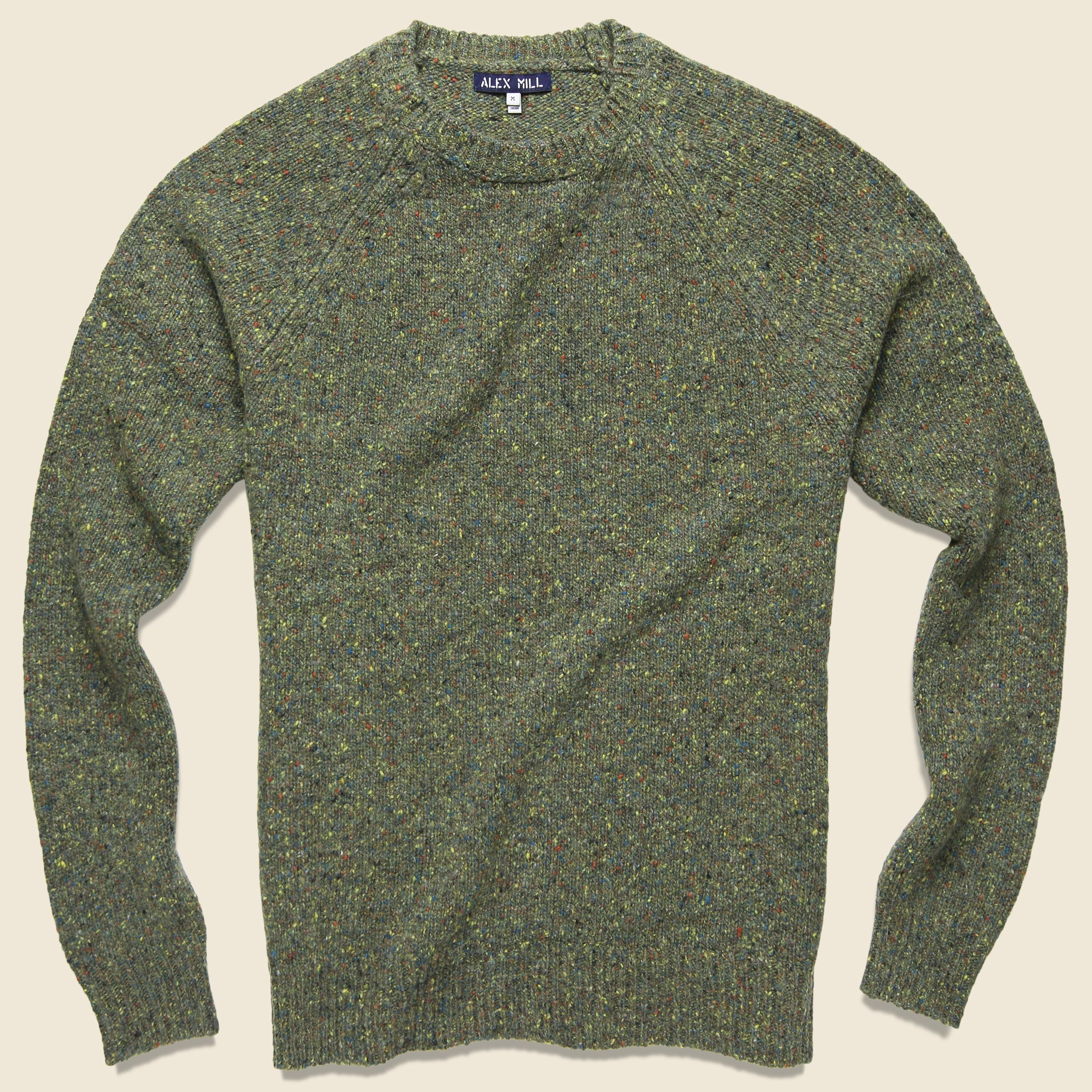 Alex Mill, Alpaca Donegal Crew Sweater - Riverbank Green