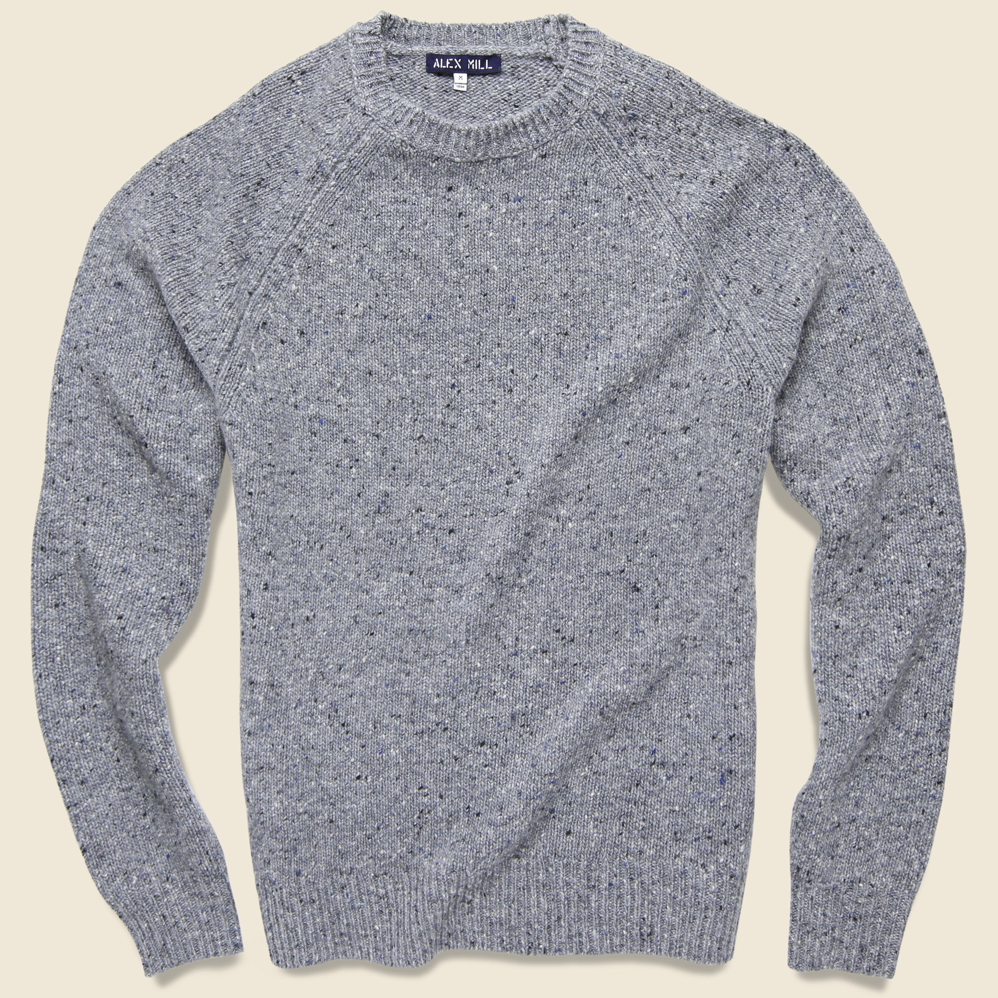 Alex Mill, Alpaca Wool Donegal Crew Sweater - Stone Flag Grey