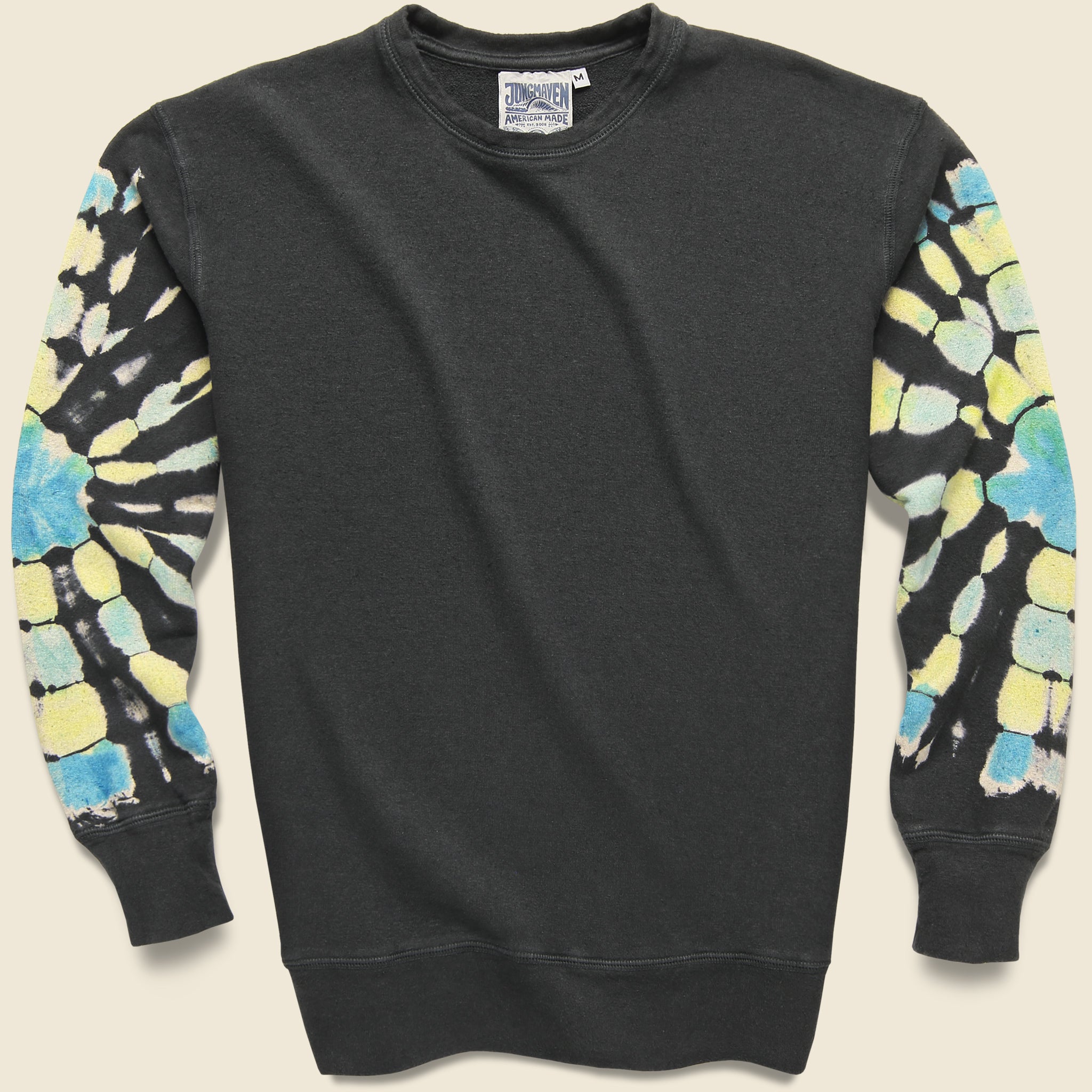 Jungmaven, Alpine Raglan Sweatshirt - Stained Glass Tie Dye