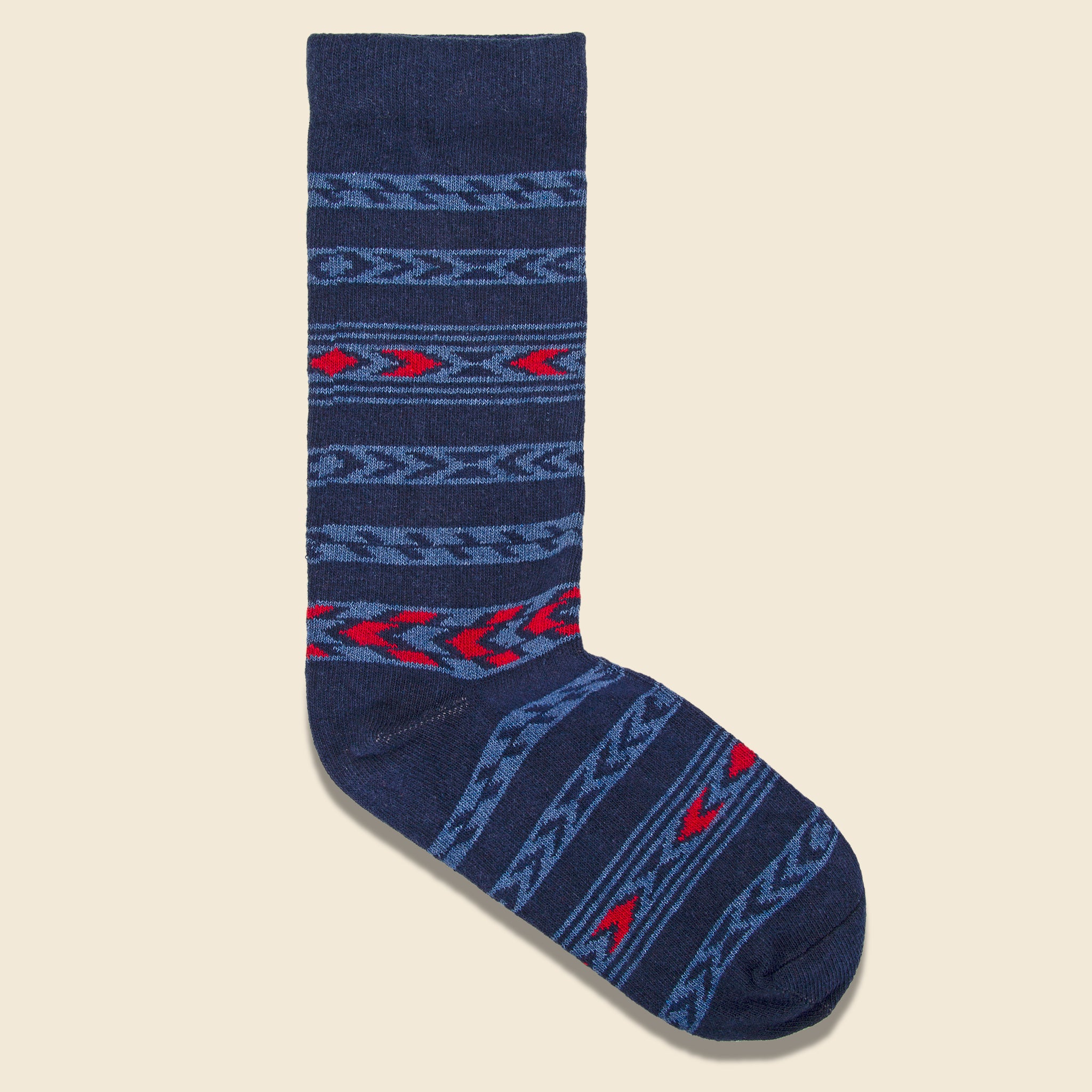 American Trench, American Trench - Navajo Stripe Sock, FW20, Navy