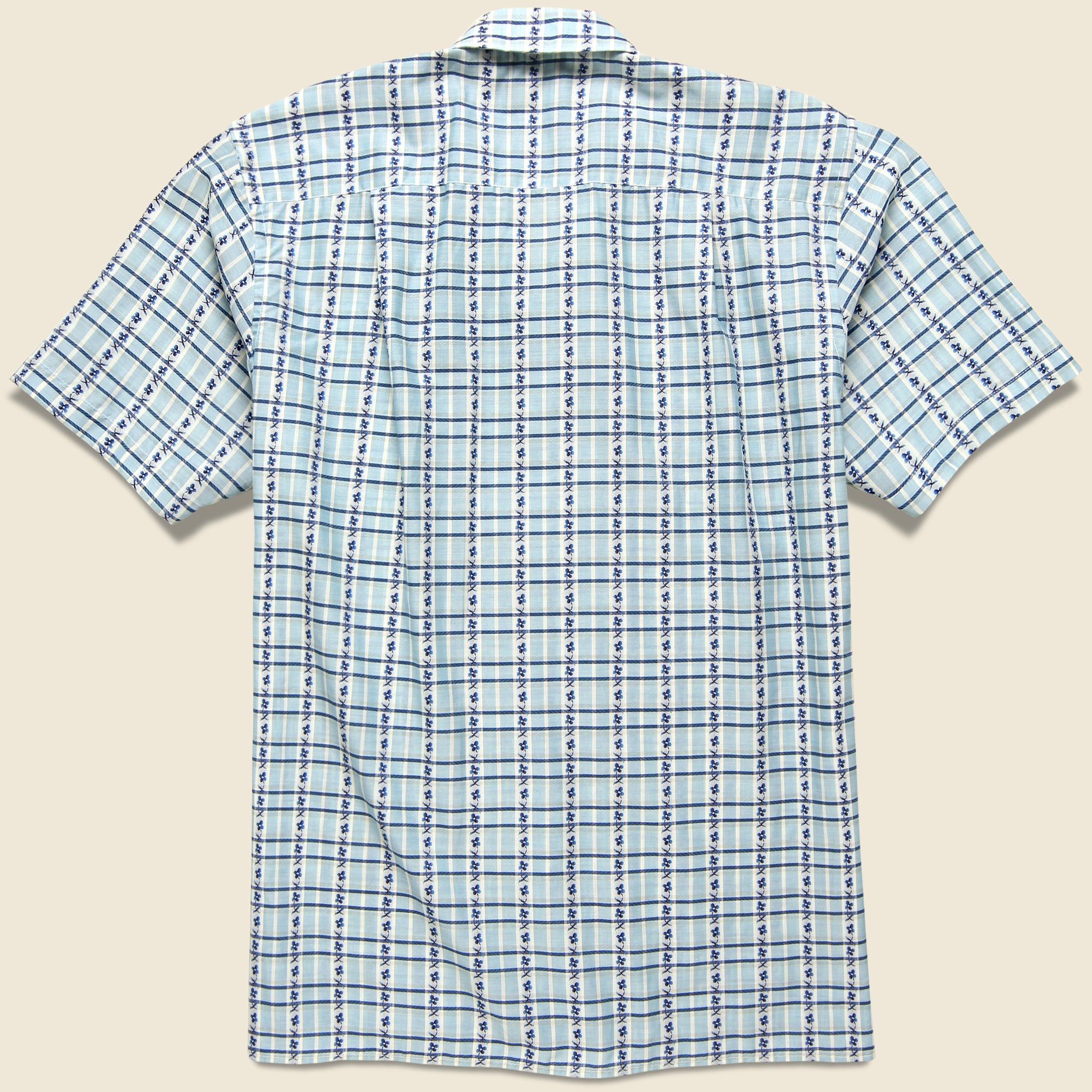 Gitman Vintage, Archive Summer Jacquard Camp Shirt - Blue