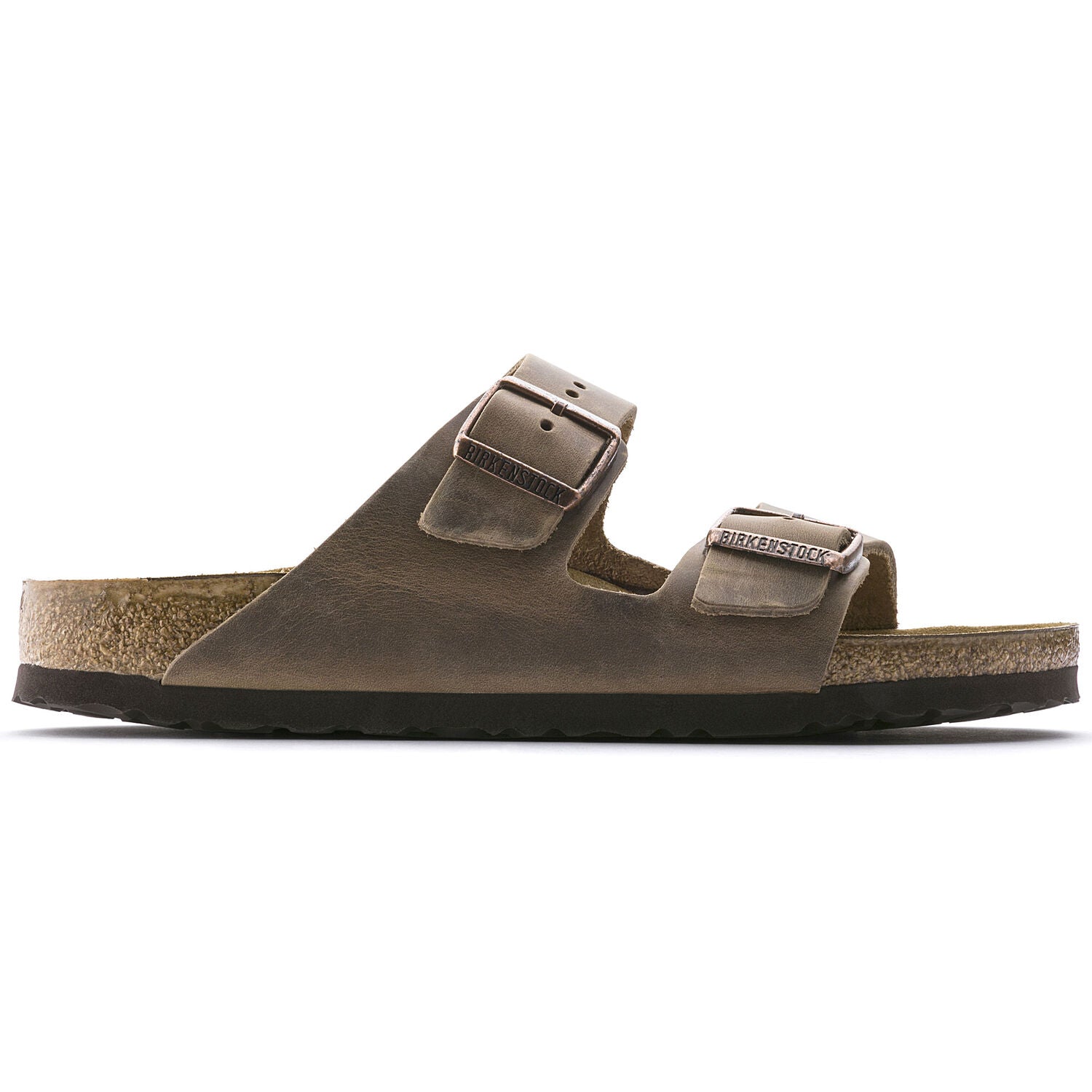 Birkenstock, Arizona Cork Tobacco Brown Oiled Leather Sandal- Regular/Wide