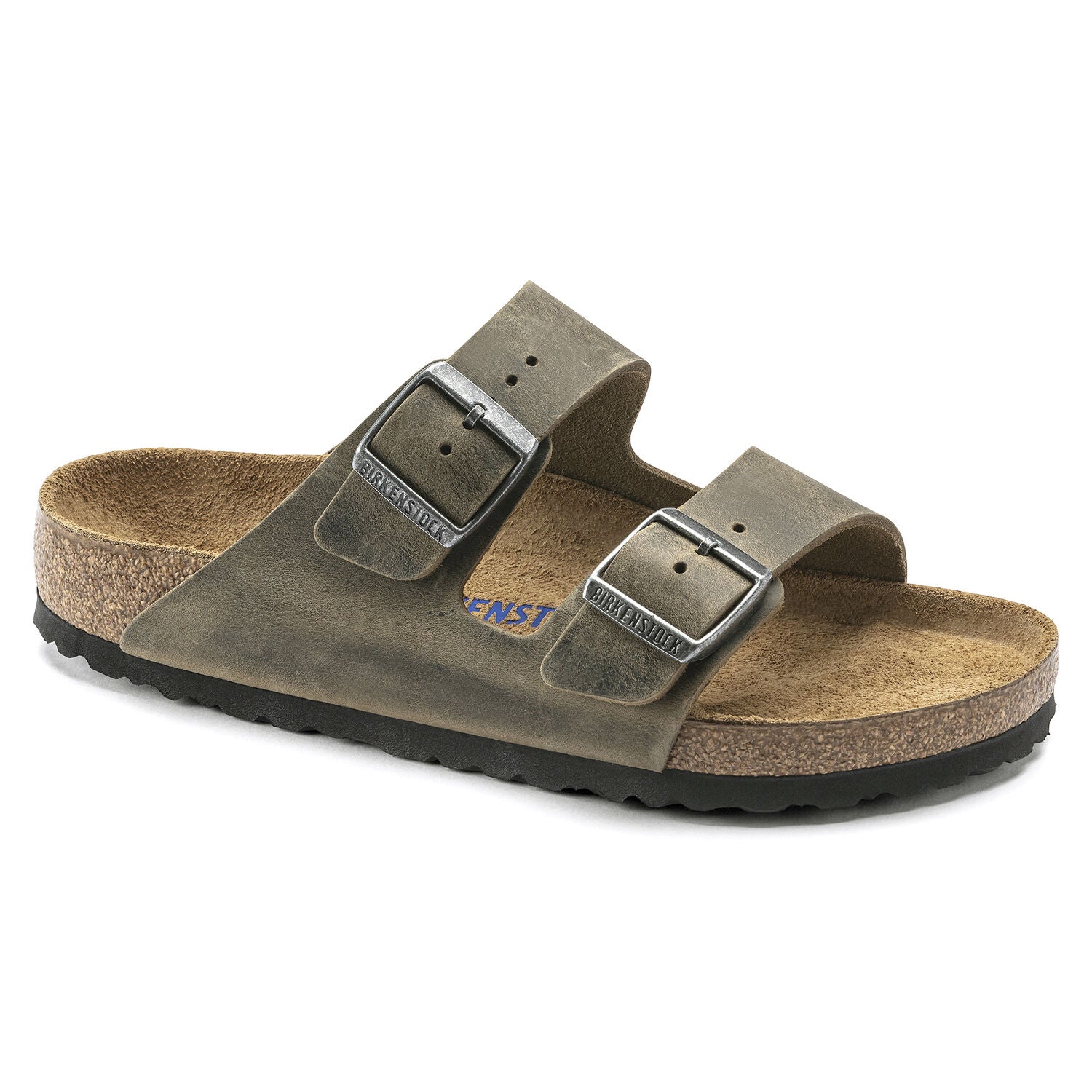 Birkenstock, Arizona Soft Footbed Faded Khaki Oiled Nubuck Leather- Regular/Wide