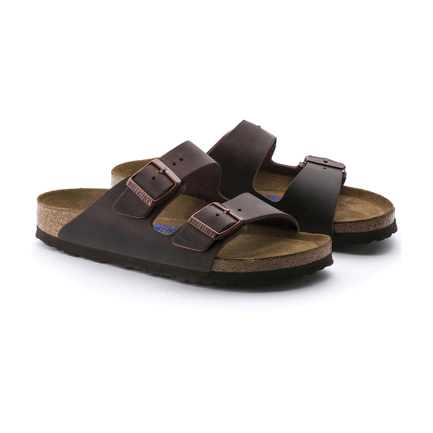 Birkenstock, Arizona Soft Footbed Habana Dark Brown Oiled Leather Sandal- Regular/Wide