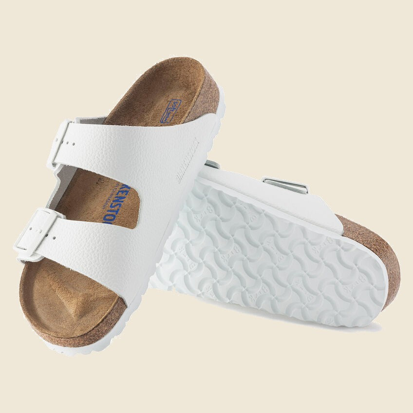 Birkenstock, Arizona Soft Footbed - Leather/White