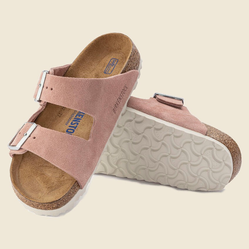 Birkenstock, Arizona Soft Footbed - Pink Clay Suede