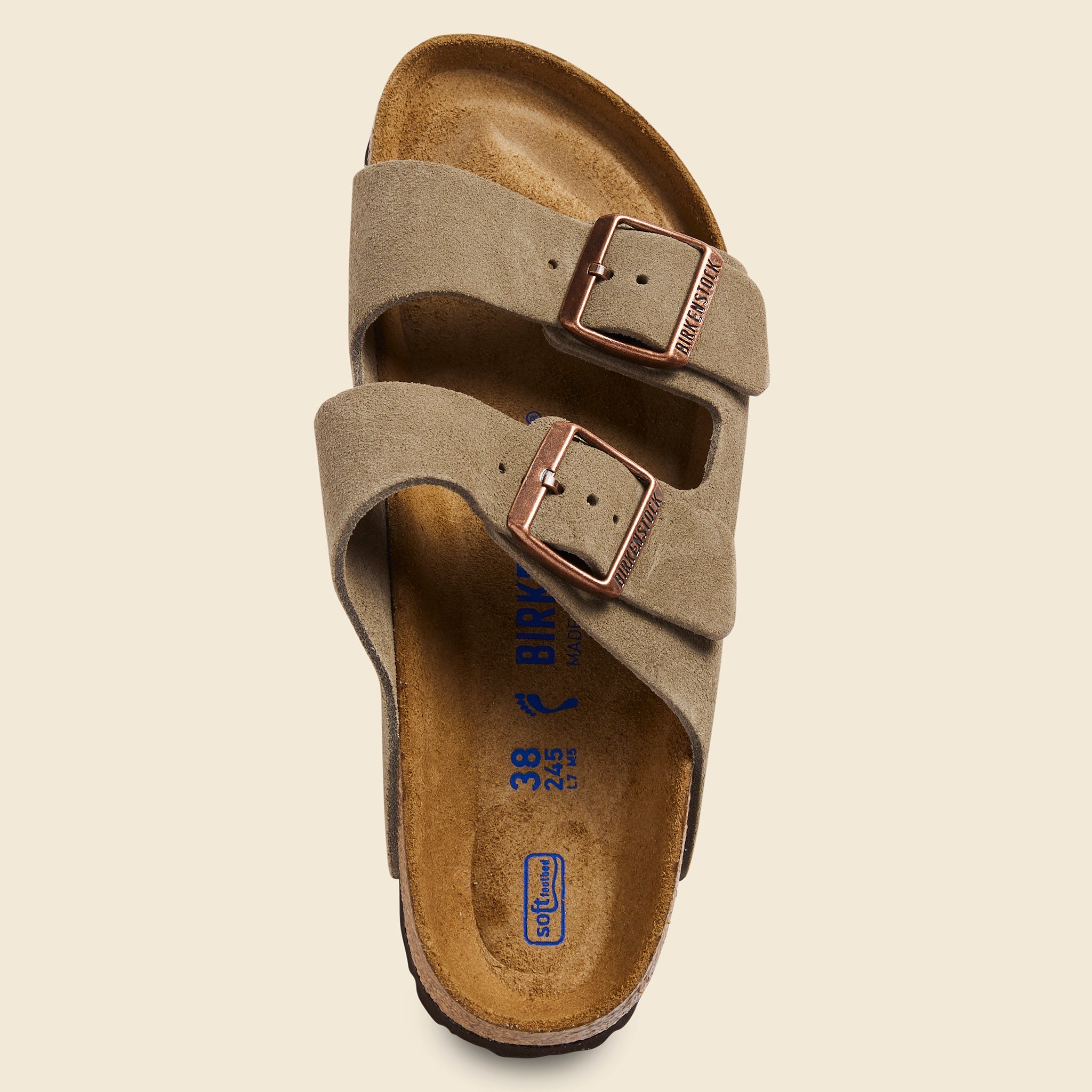 Birkenstock, Arizona Soft Footbed - Taupe Suede