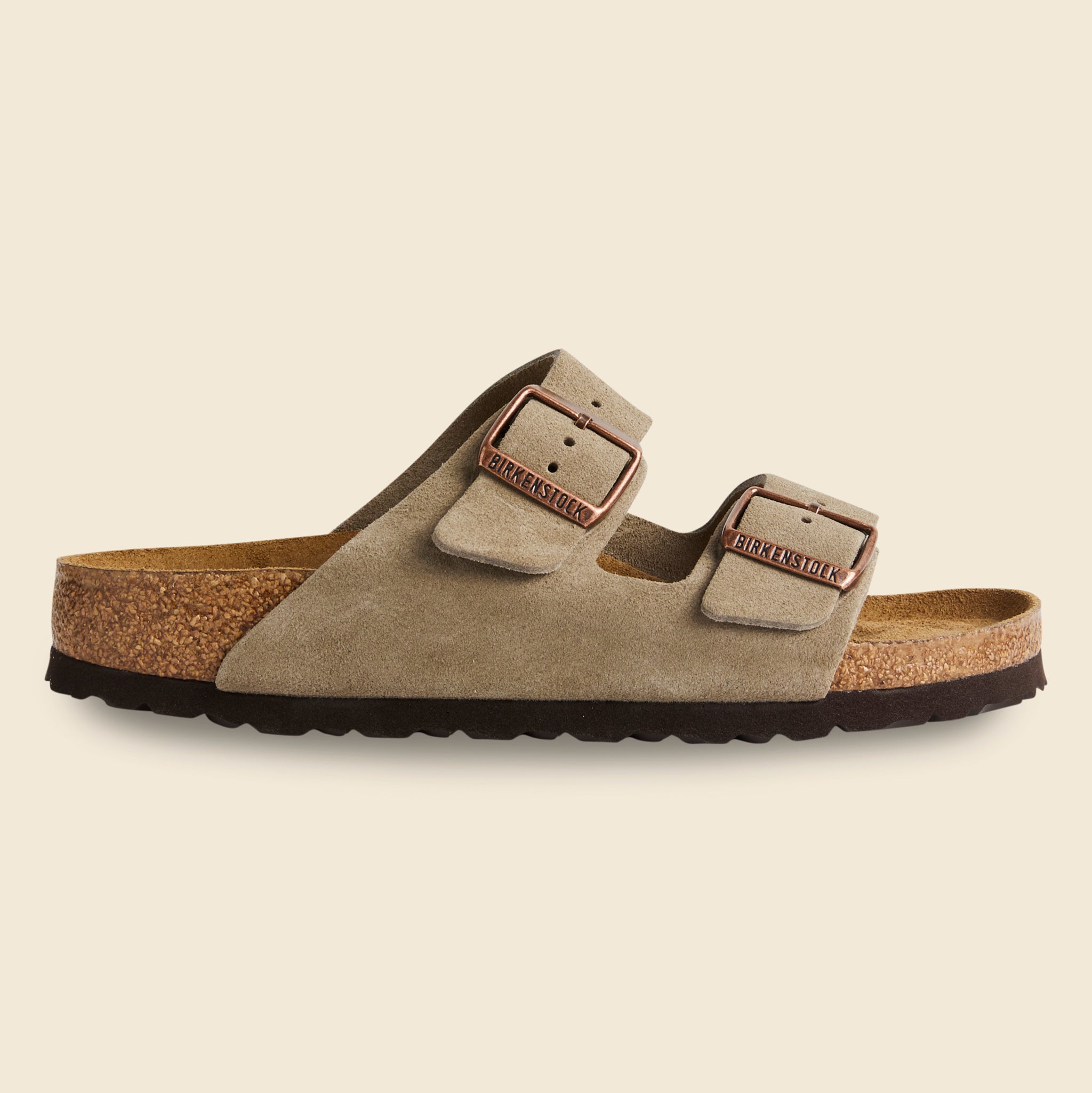 Birkenstock, Arizona Soft Footbed - Taupe Suede