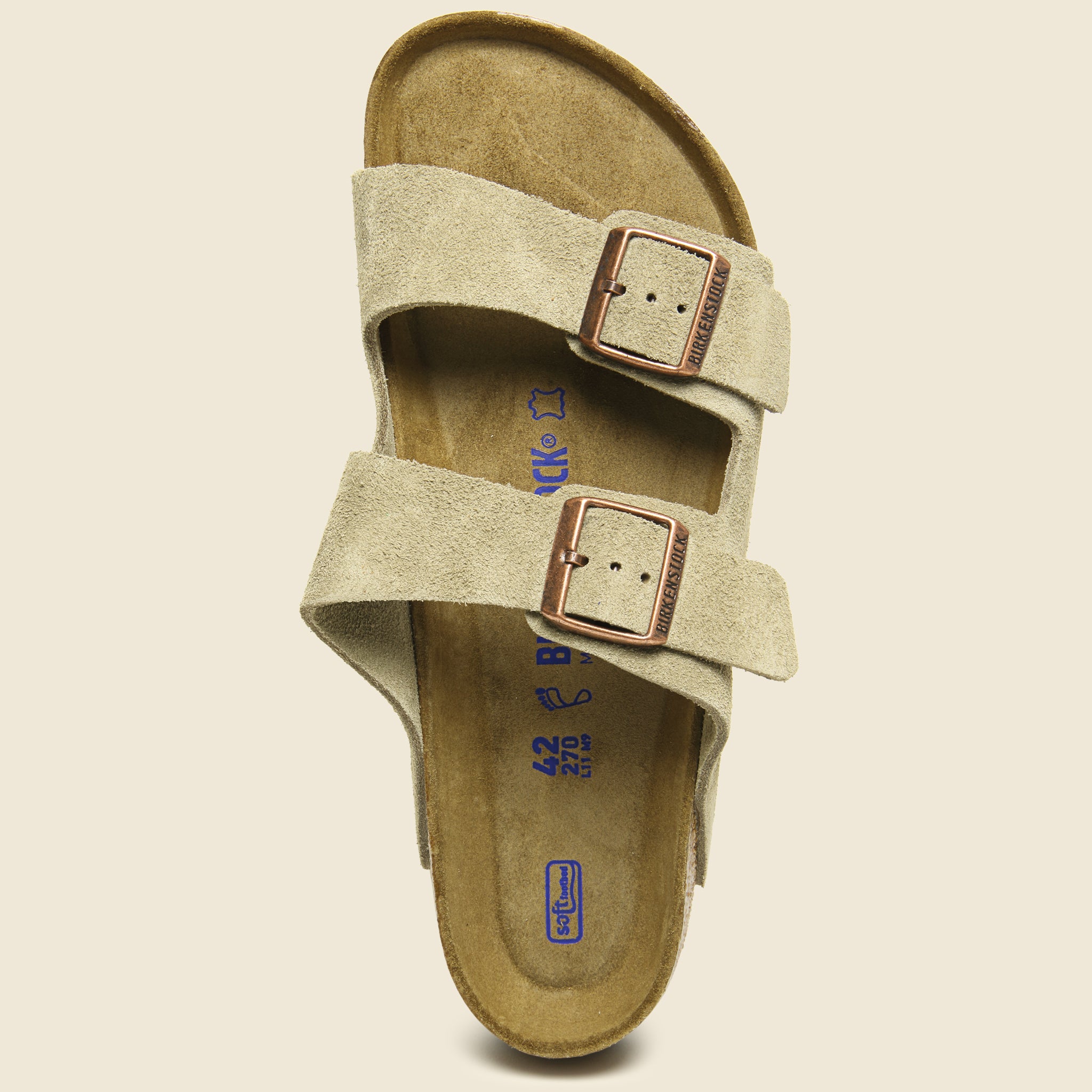 Birkenstock, Arizona Suede Sandal - Taupe