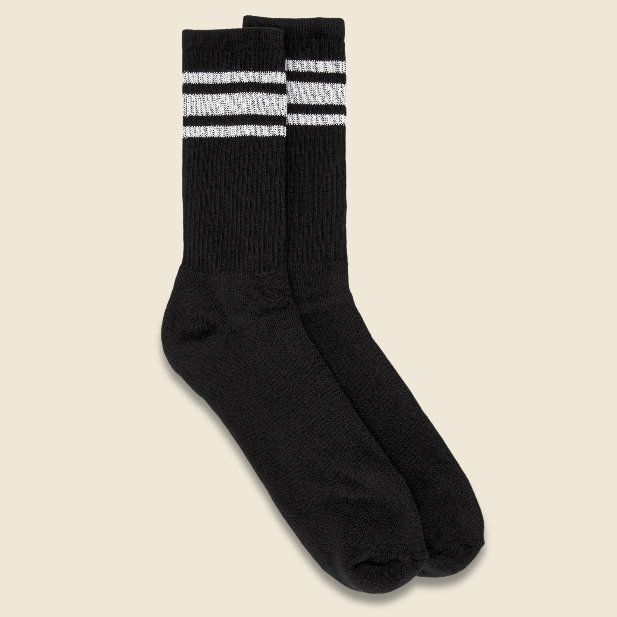 American Trench, Athletic Stripe Crew Sock - Black