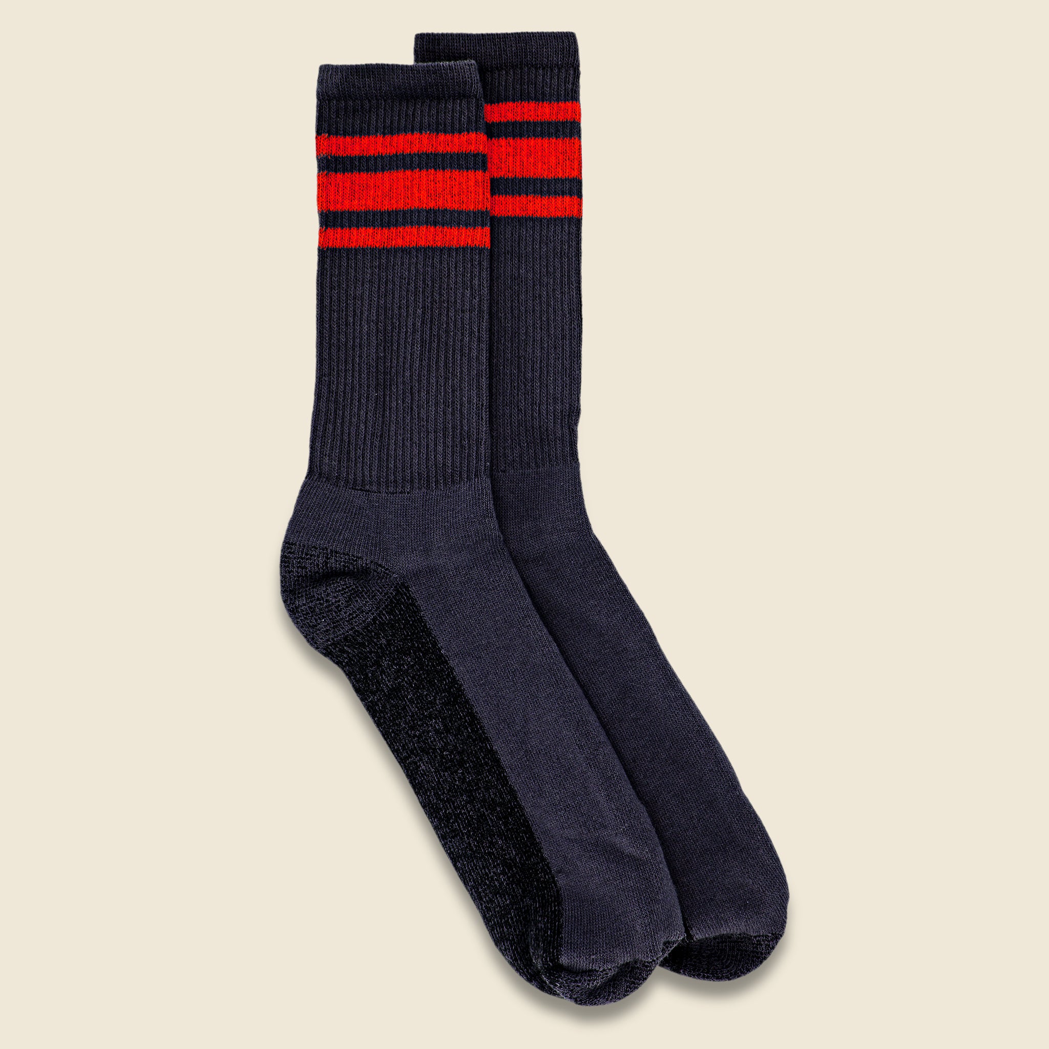 American Trench, Athletic Stripe Crew Sock - Navy