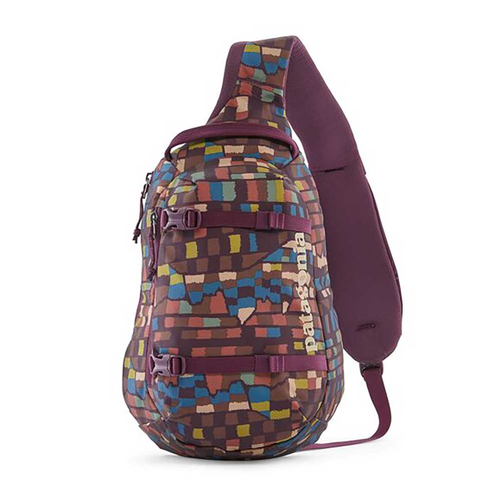 Patagonia • Atom Sling 8L - Fitz Roy Patchwork: Night Plum • Clothing ...