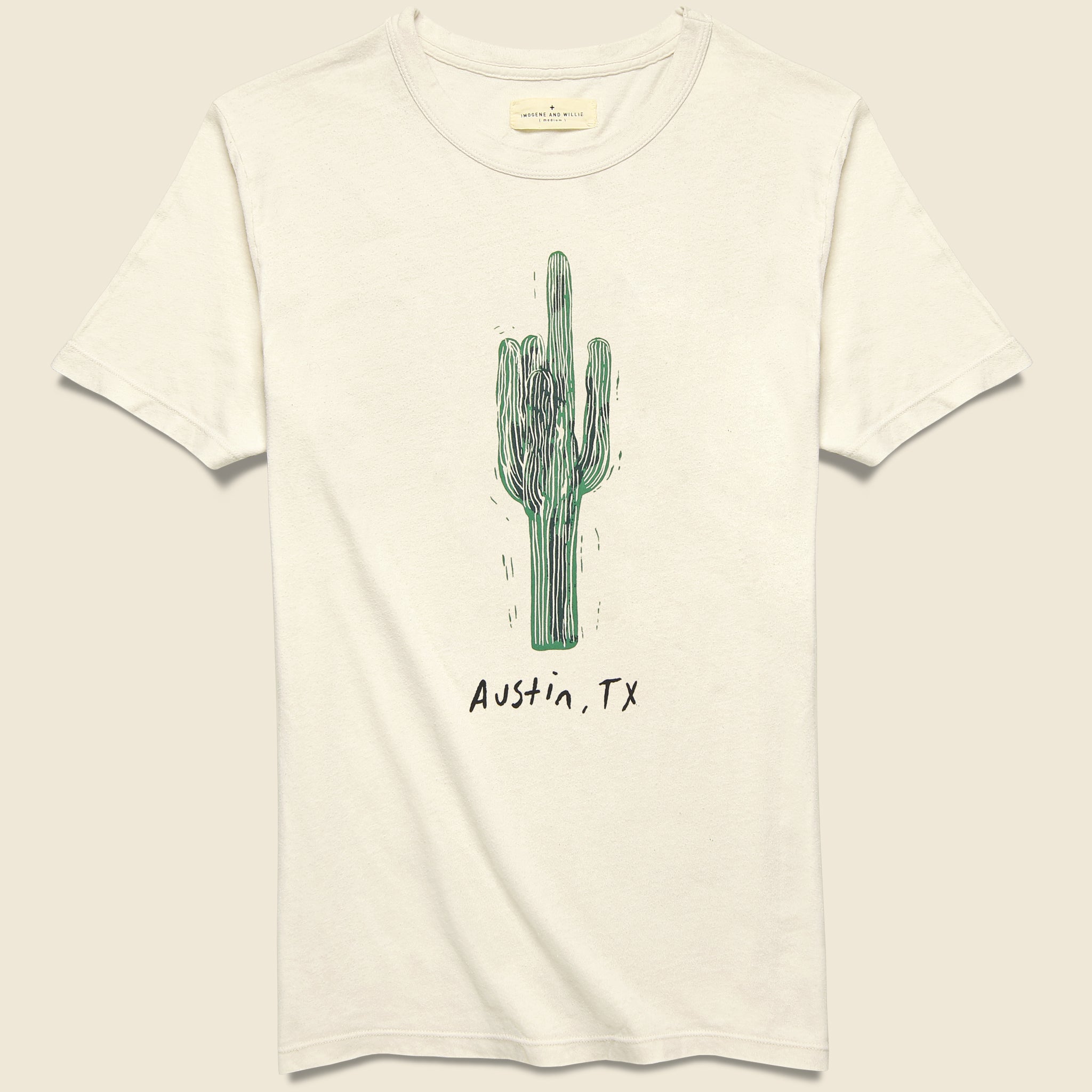 Imogene + Willie, Austin Cactus Tee - Vintage White