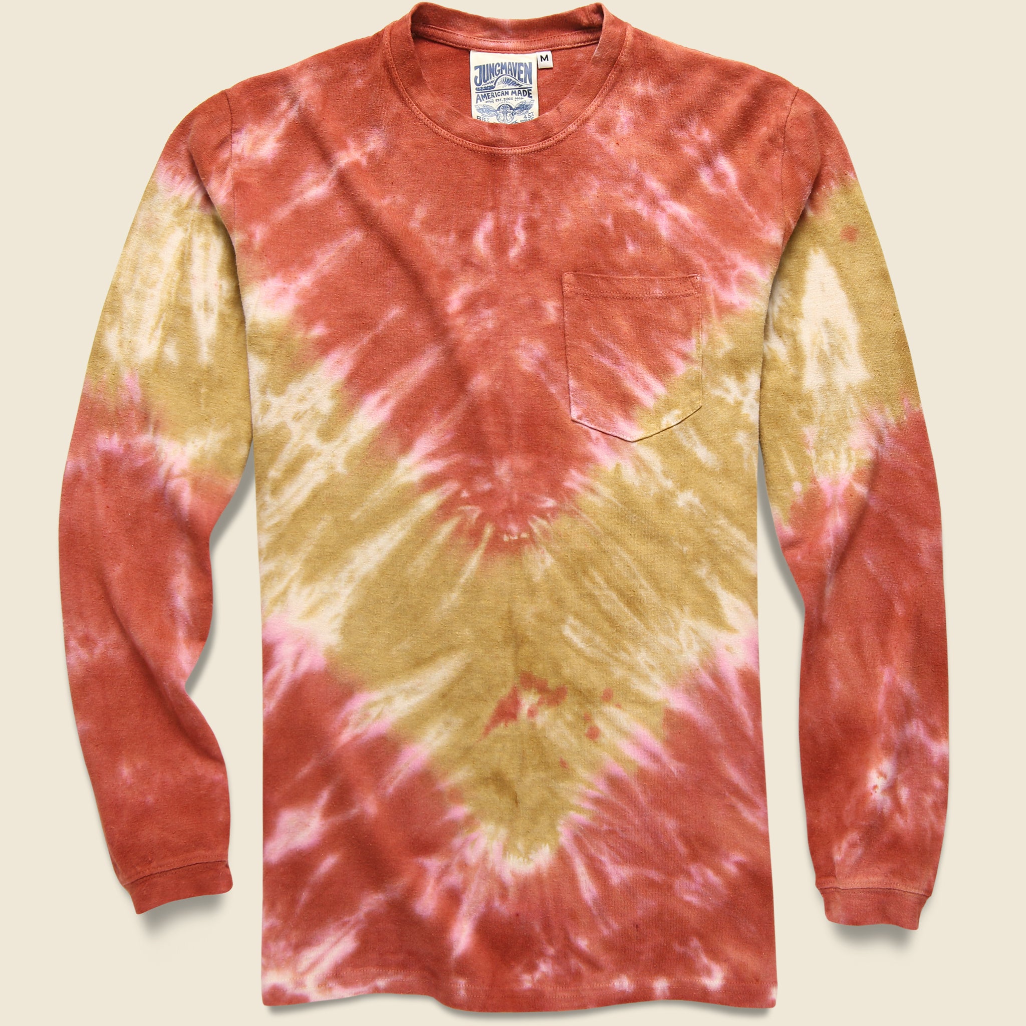 Jungmaven, Baja Pocket Tee - Terracotta Tie Dye